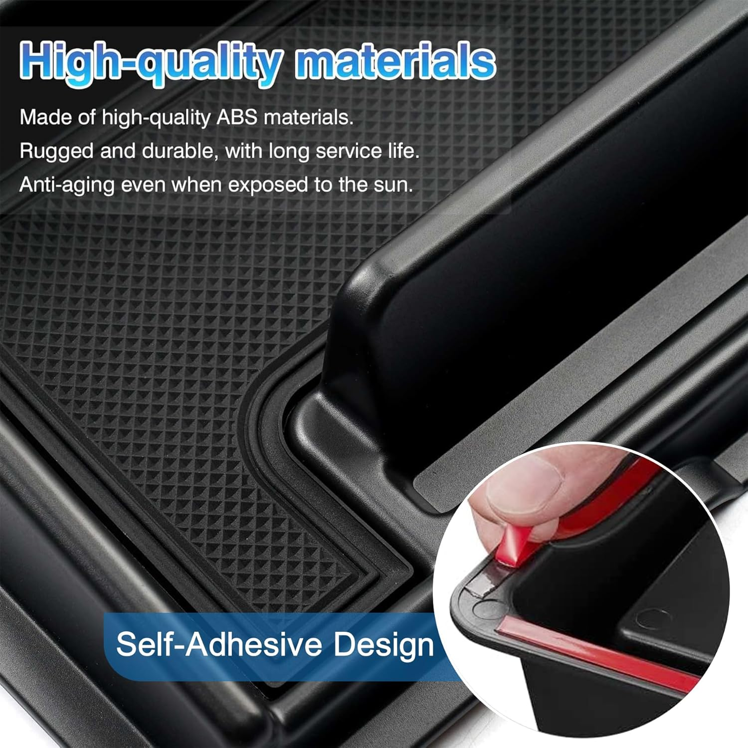 Center Console Organizer for Suzuki Jimny JB64 JB74 2019-2025 Dashboard Insert Tray, Dash Organizer Box for Phones, Keys & More, with Anti-Slip Mat, Dash Board Interior Accessories (Black)