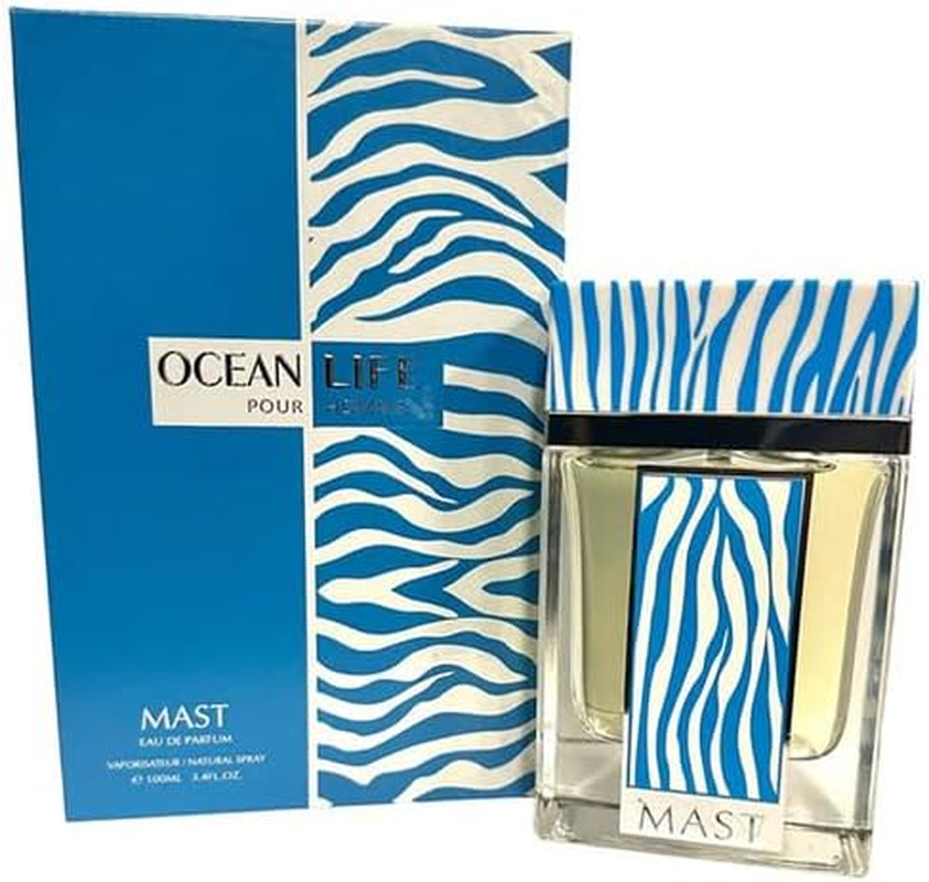 Mast Perfume Ocean Life Eau De Parfum Spray for Men 100 Ml