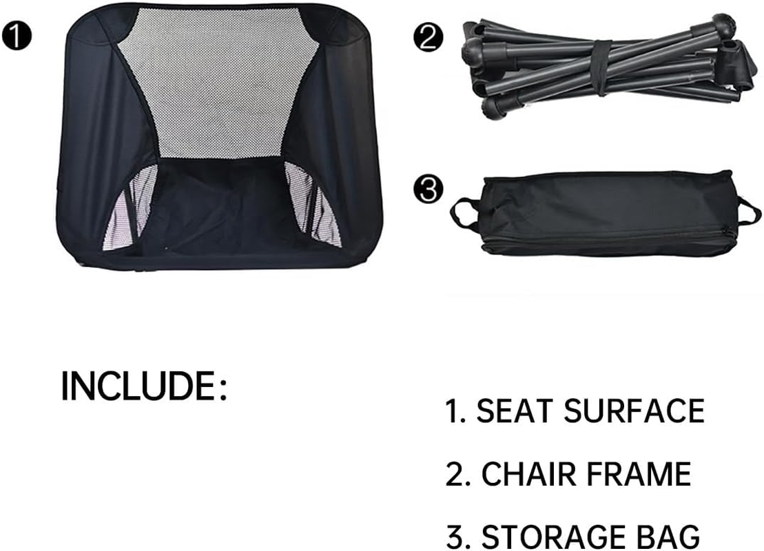 AIMALL Outdoor Moon Chair, Breathable Mesh, Lightweight and Foldable High Back Fishing Beach Chair, Portable Leisure Chair for Camping - Grey image number 7