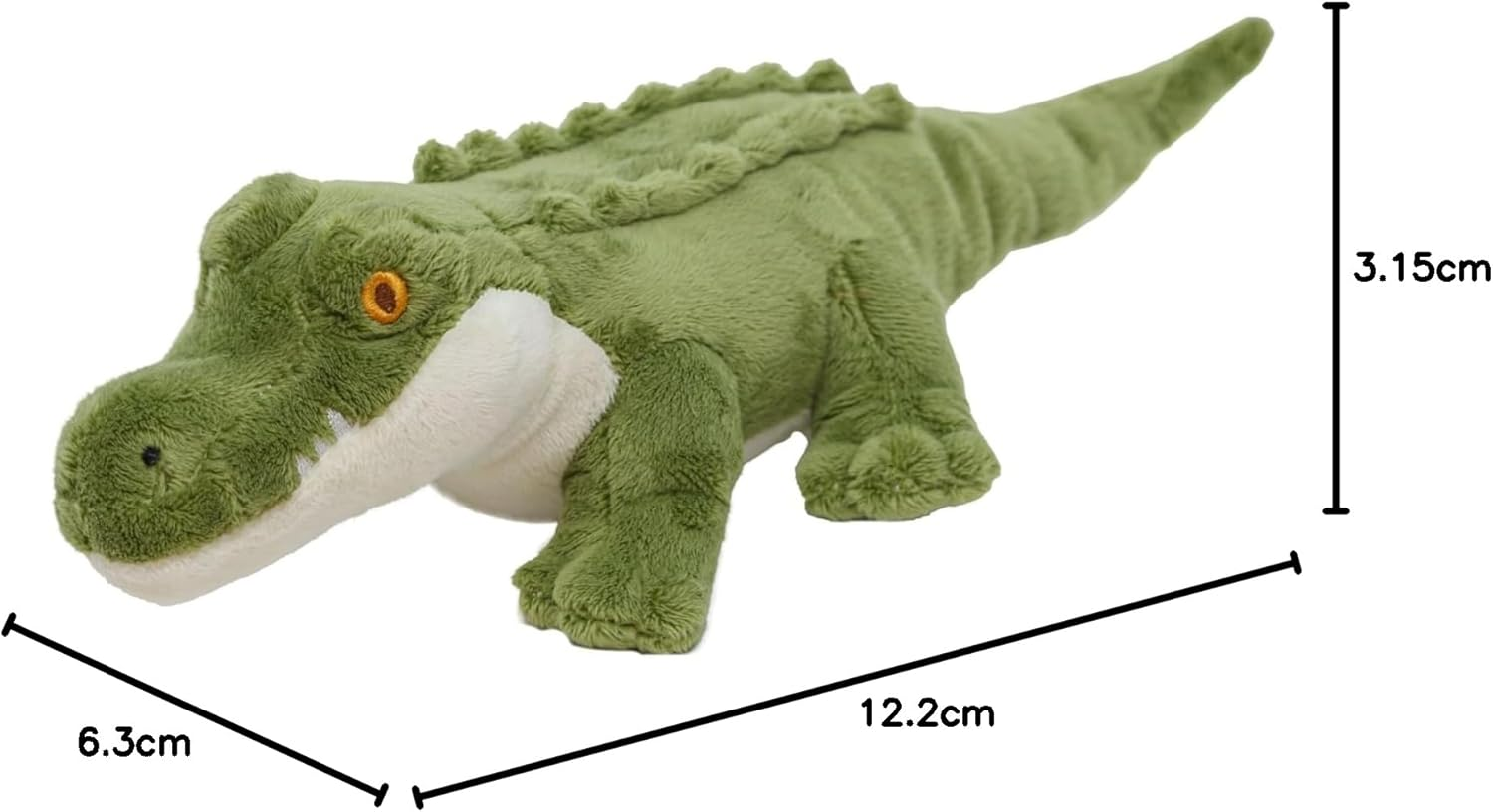 Wild Republic Wild Republic Crocodile Plush, Stuffed Animal, Plush Toy, Eco Friendly, Gifts for Kids, Made with 7 RECYLCLED Water Bottles, Mini Ecokins, 8"