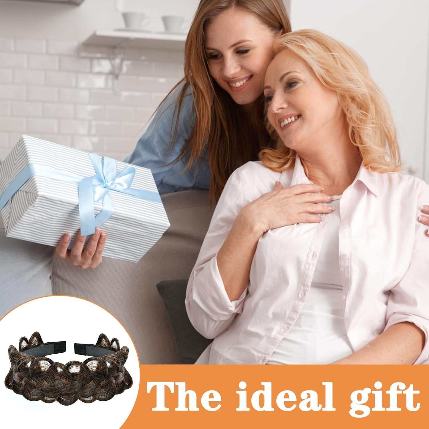 Braided Headband Classic Fashion Headband Women'S Braided Headband for Women Girls Headband Braided Headband for Parties, Festivals, Family Reunions, Excursions