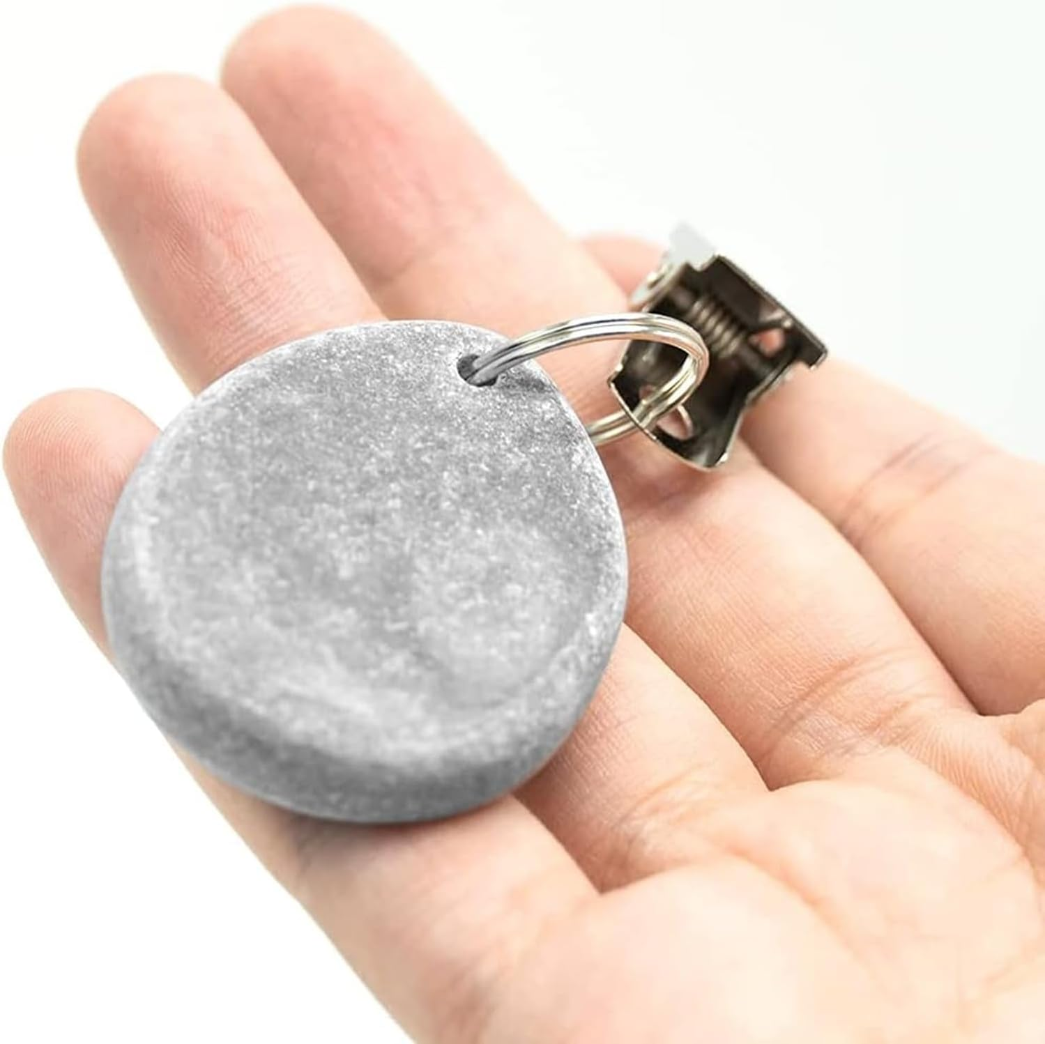 Tablecloth Weights Hangers,8 Pcs Tear Drop Marble Tablecover Weights, Tablecloth Pendant Stone Table Cover Weights with Metal Clips for Outdoor Party Picnic Table Decoration (Grey) - Grey image number 6