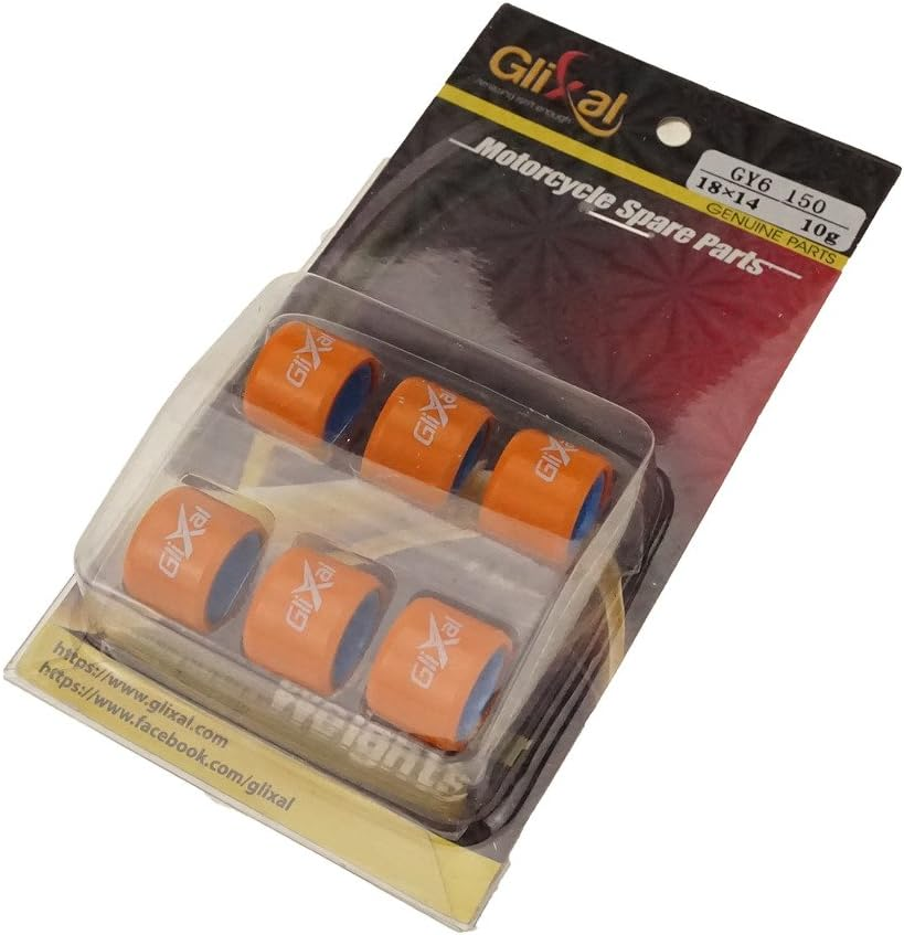 Glixal GY6 150Cc 18X14Mm High Performance Racing Variator Roller Weights Set 157QMJ Engine Scooter Moped ATV Go-Kart Taotao Roketa DUNE Baja Jonway Lance SUNL JCL Kazuma Peace 13G image number 1