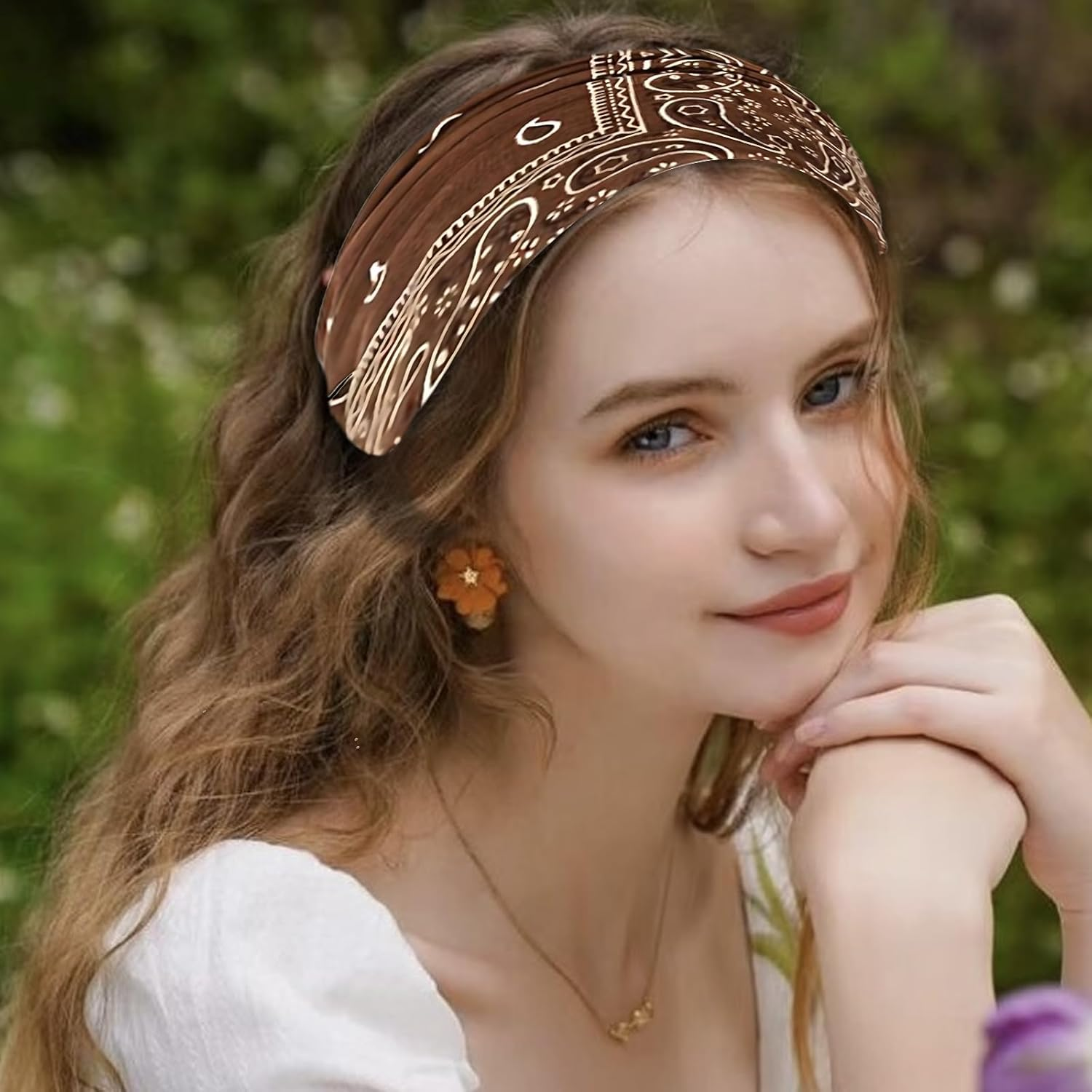 4 Pcs Headband, Headbands for Women'S Hair for Women Wide Vintage Head Wraps Knotted Cute Hair Bands Yoga Sports Hair Accessories image number 3