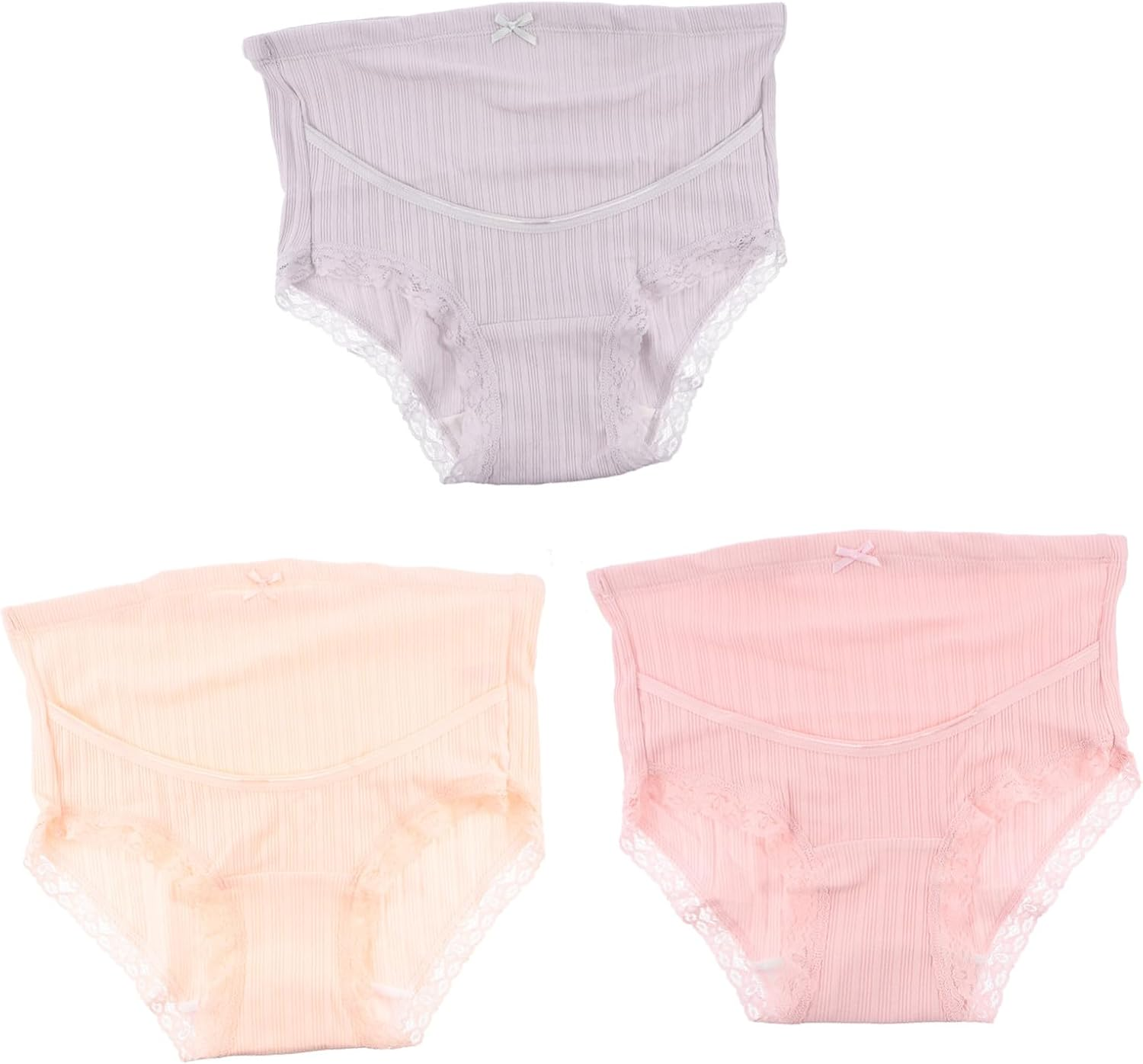 3Pcs Cotton Maternity High Waist Panties for Pregnant Women Adjustable Band and Soft Fabric for Daily Comfort and Postpartum Recovery