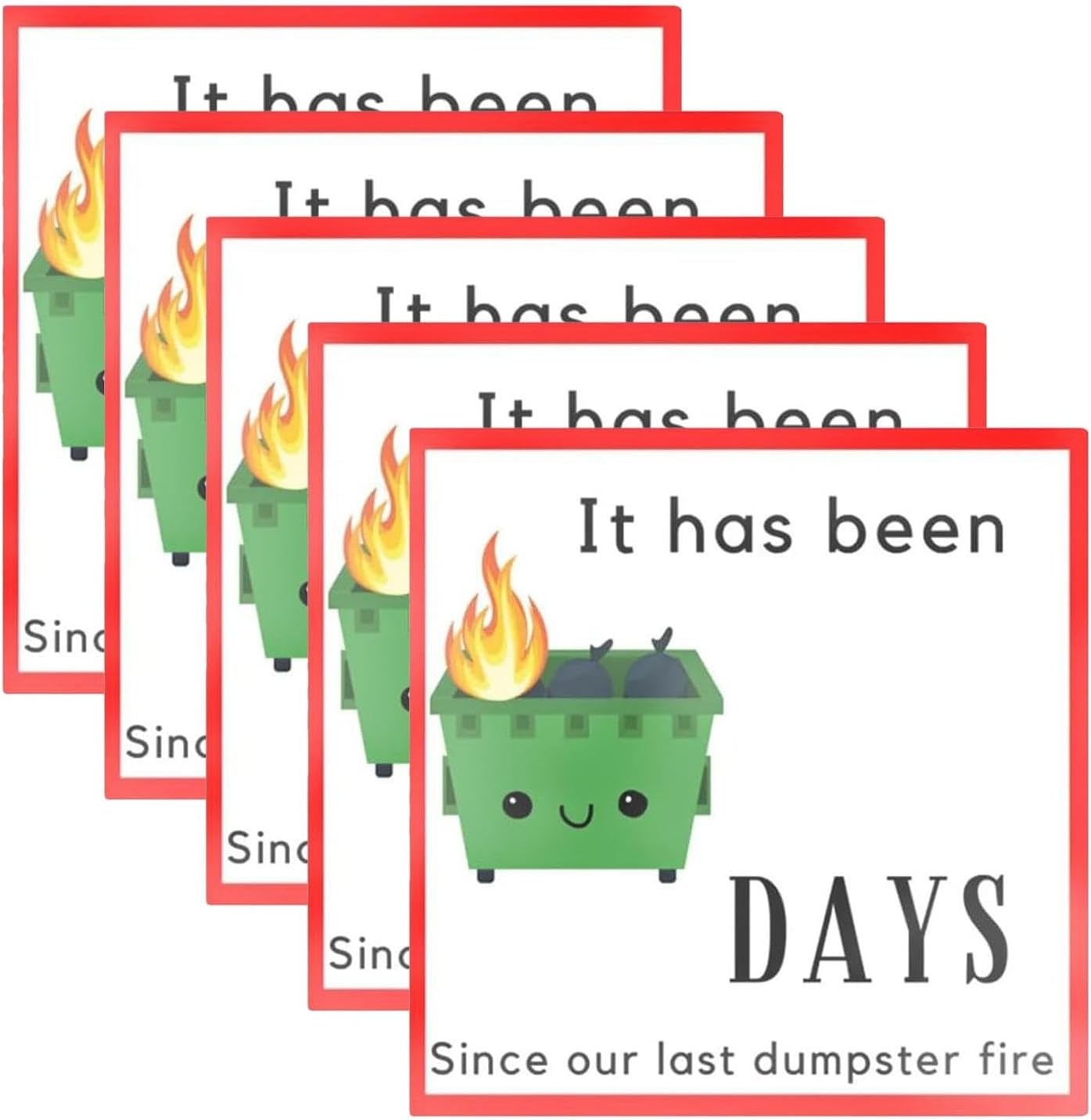 Dumpster Fire | Dumpster Fire Ornament Dumpster Fire Day Sticker,Dumpster Fire Decor, Funny Stickers for Worker, Factories, Offices - A image number 4