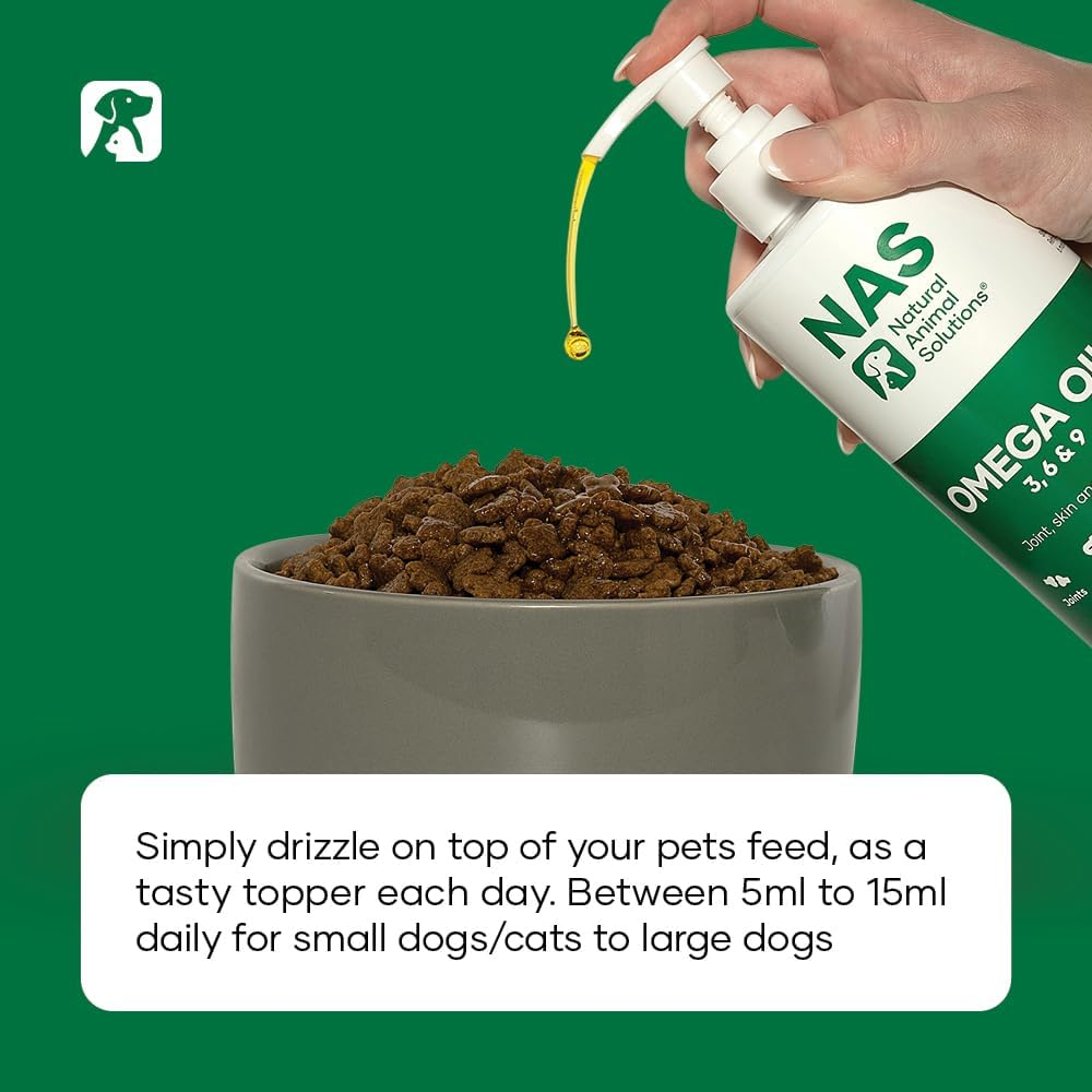 Natural Animal Solutions Omega Oil for Dogs and Cats. Omega 3, 6 & 9 Fish Oil for Dogs with EPA & DHA for Digestion, Healthy Joint, Skin and Coat. Liquid Dog Fish Oil Supplement, 500Ml image number 6
