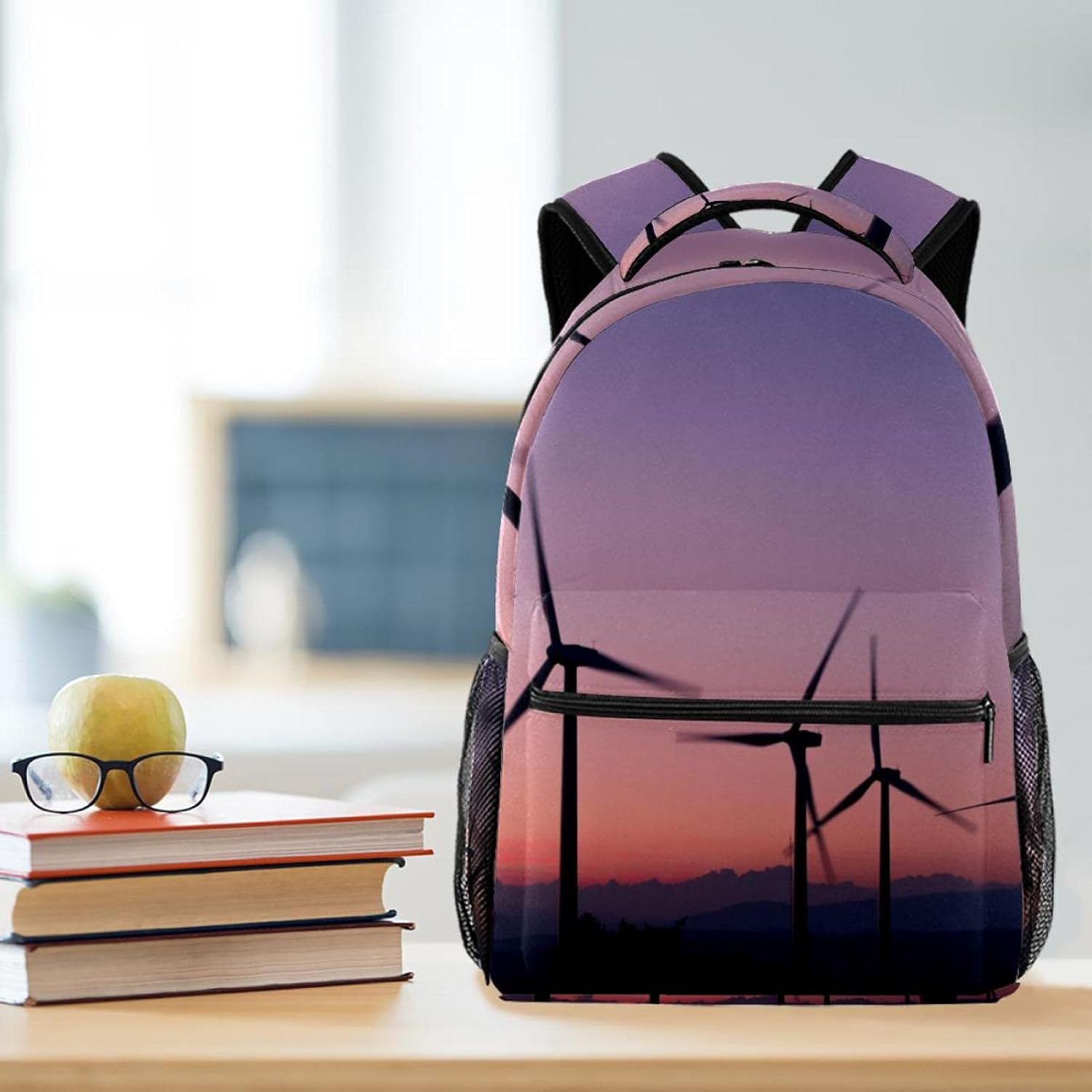 Windmills Backpack Students Shoulder Bags Travel Bag College School Tote Backpacks image number 2