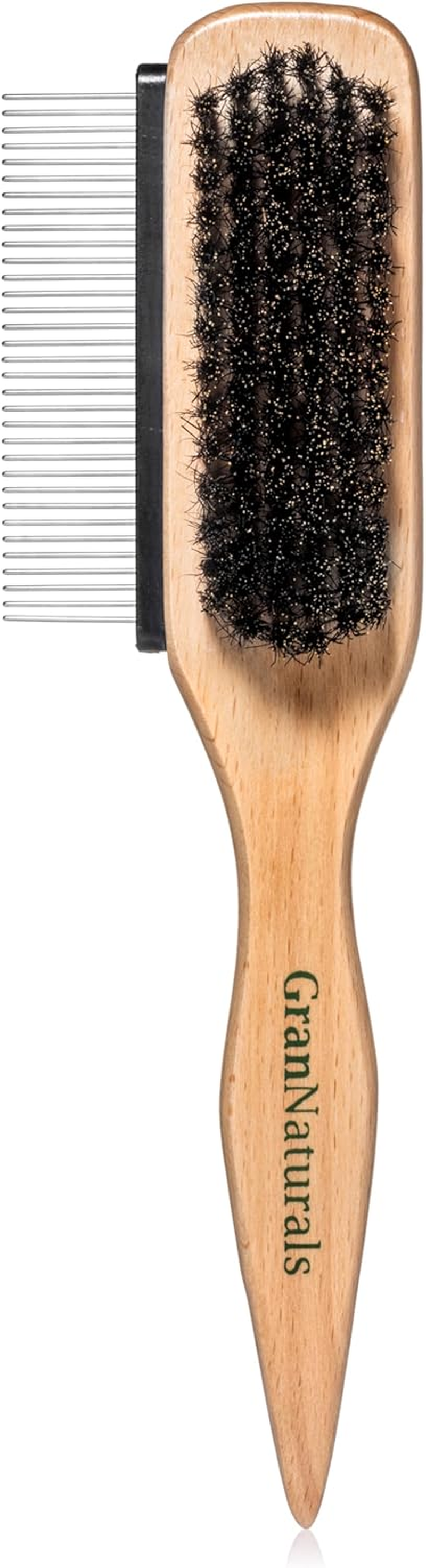 Grannaturals 2 Sided Boar Bristle Slick Back Hair Brush with Comb