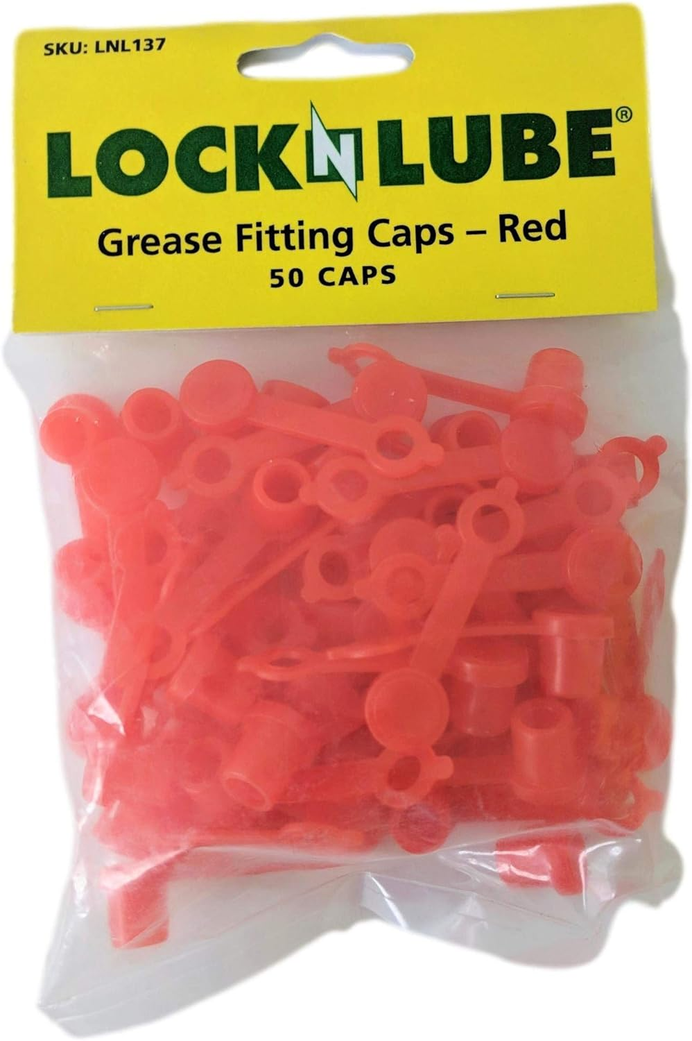Locknlube Grease Fitting Caps (50 Count) (Yellow)