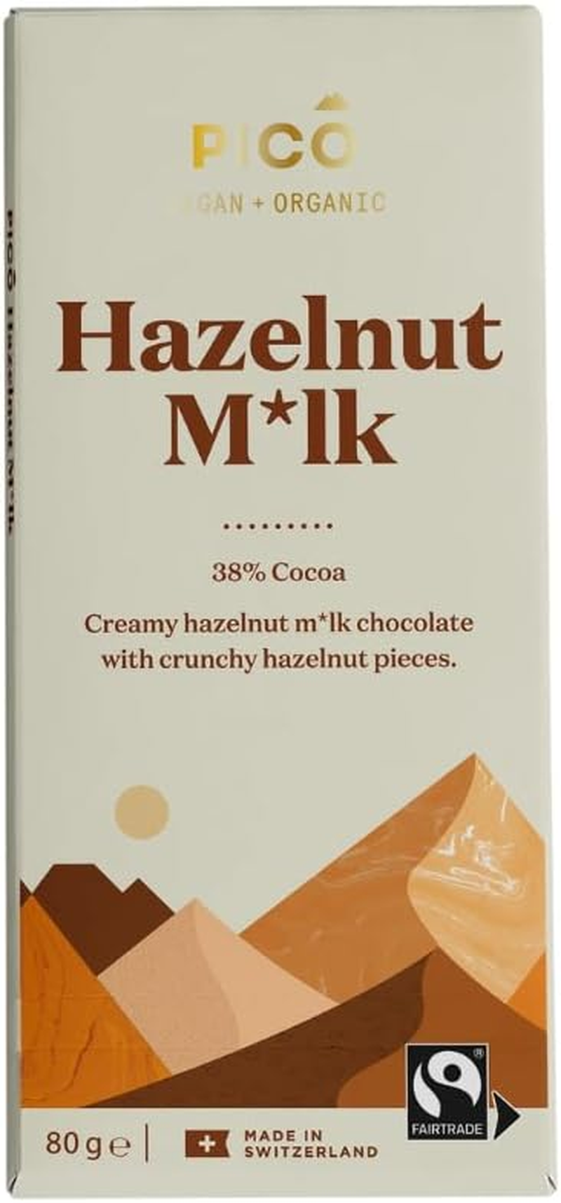 Pico Chocolate, Organic Hazelnut Milk - 10 Pack X 80G Blocks image number 2