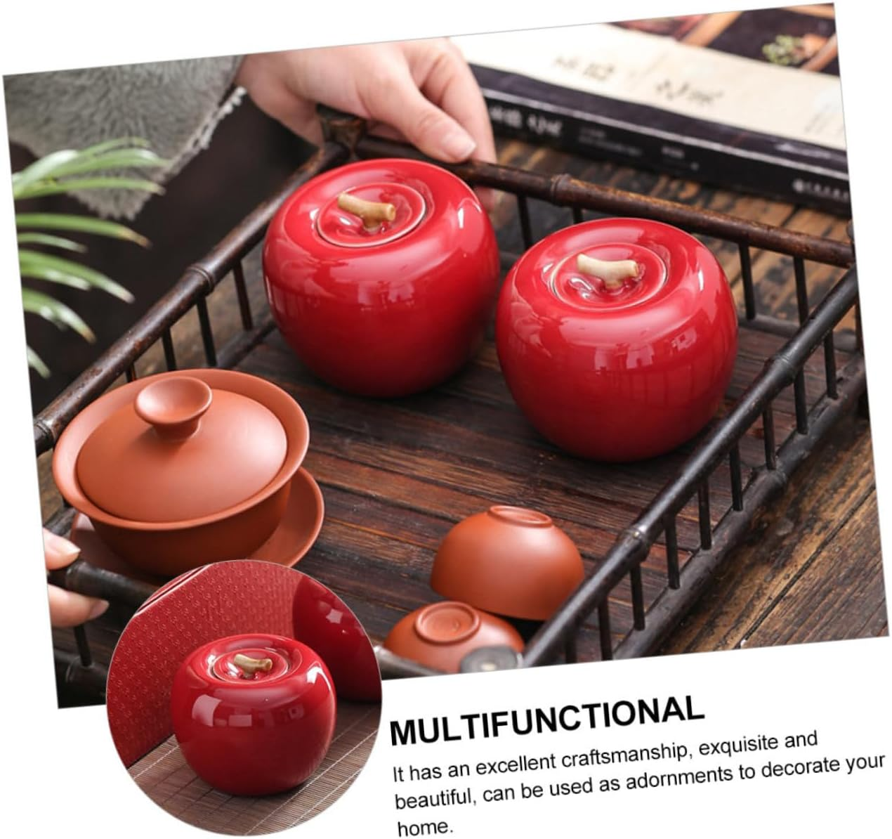 RORPOIR 1Pc Adorable Tea Canister for Tea Storage Compact Decorative Container for Home For image number 1