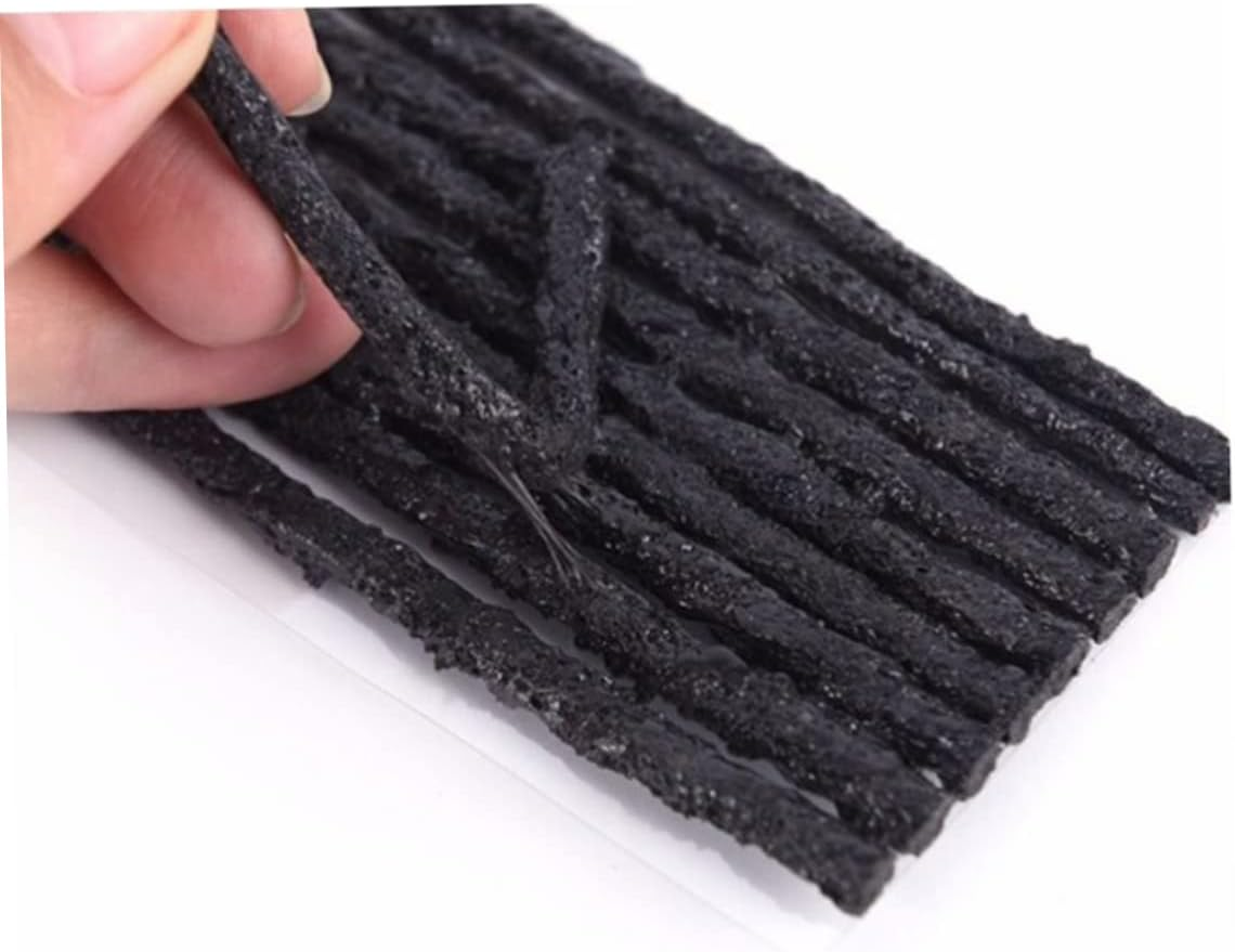 CTIRCHIU Car Tubeless Seal Strip Tire Repair Tool 30Pcs 100X3.5Mm Black Vacuum Wheel Seal Tape for Automotive Tyre Puncture Fixing image number 3