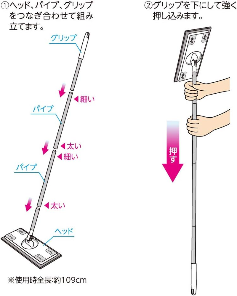 Azuma CS388 Flooring Wiper Flooring Wiper Wipe Width: Approx. 10.6 Inches (27 Cm) for Cleaning Flooring image number 1