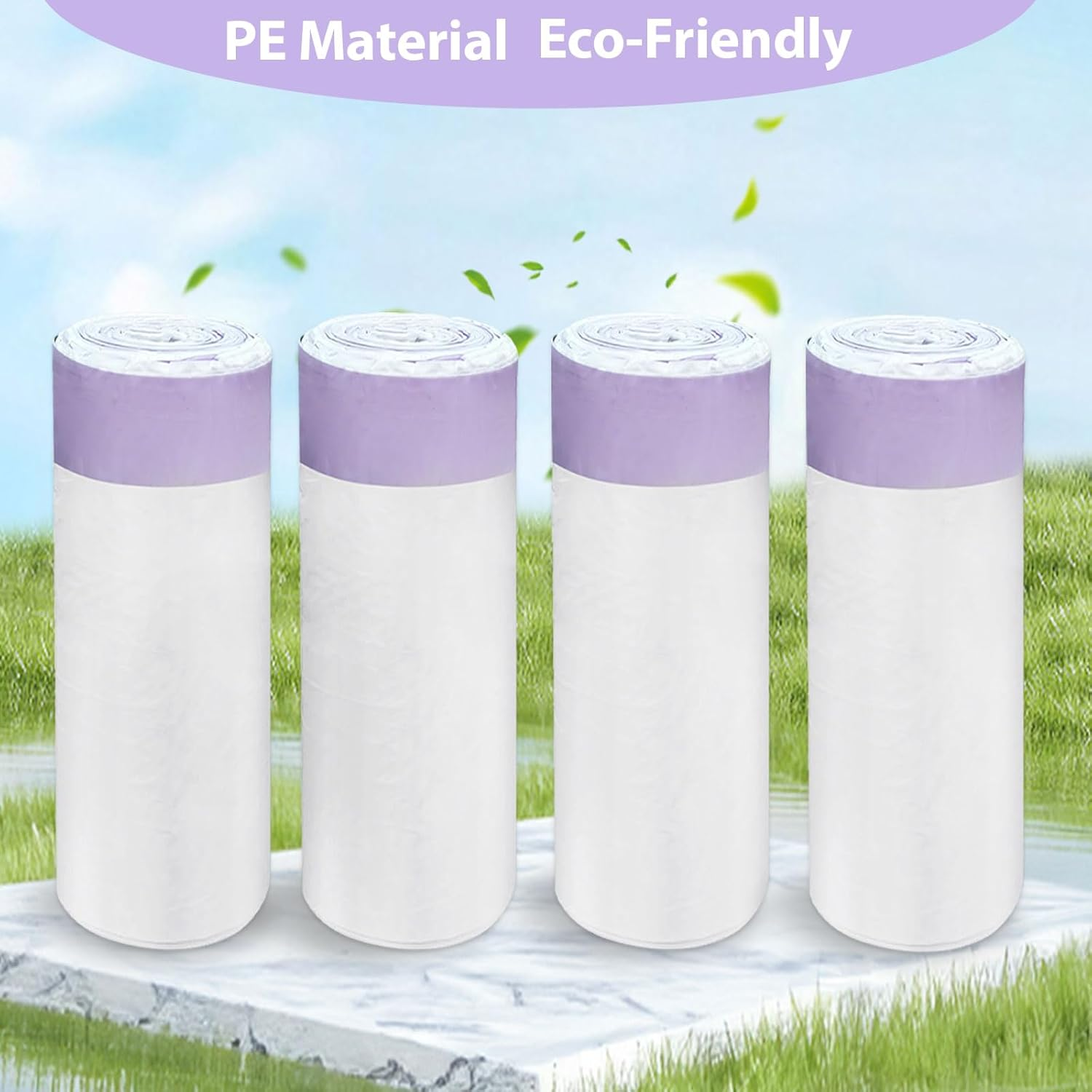 60 Pack Drawstring Cat Litter Box Liners 26" X 16" Disposable Litter Pan Liner Bags with Drawstring for Pet Cat Litter Tray