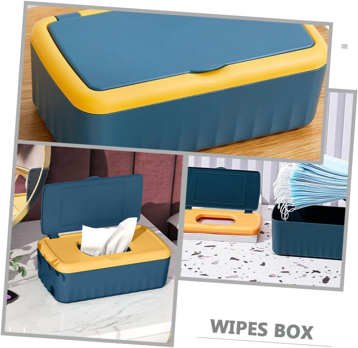 Multifunctional Wet Tissue Dispenser Large Storage Box for Wipes Sealed Tissue Box Lid Refillable Pouch Wipes Container for Bathroom image number 2