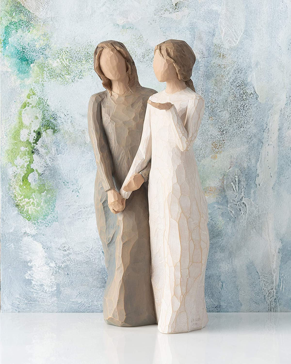 Willow Tree My Sister, My Friend, Walk with Me. and along the Way, We'Ll Share Everything, a Gift to Celebrate Supportive Friendships among Women, Sisters, Co-Workers, Sculpted Hand-Painted Figure image number 4