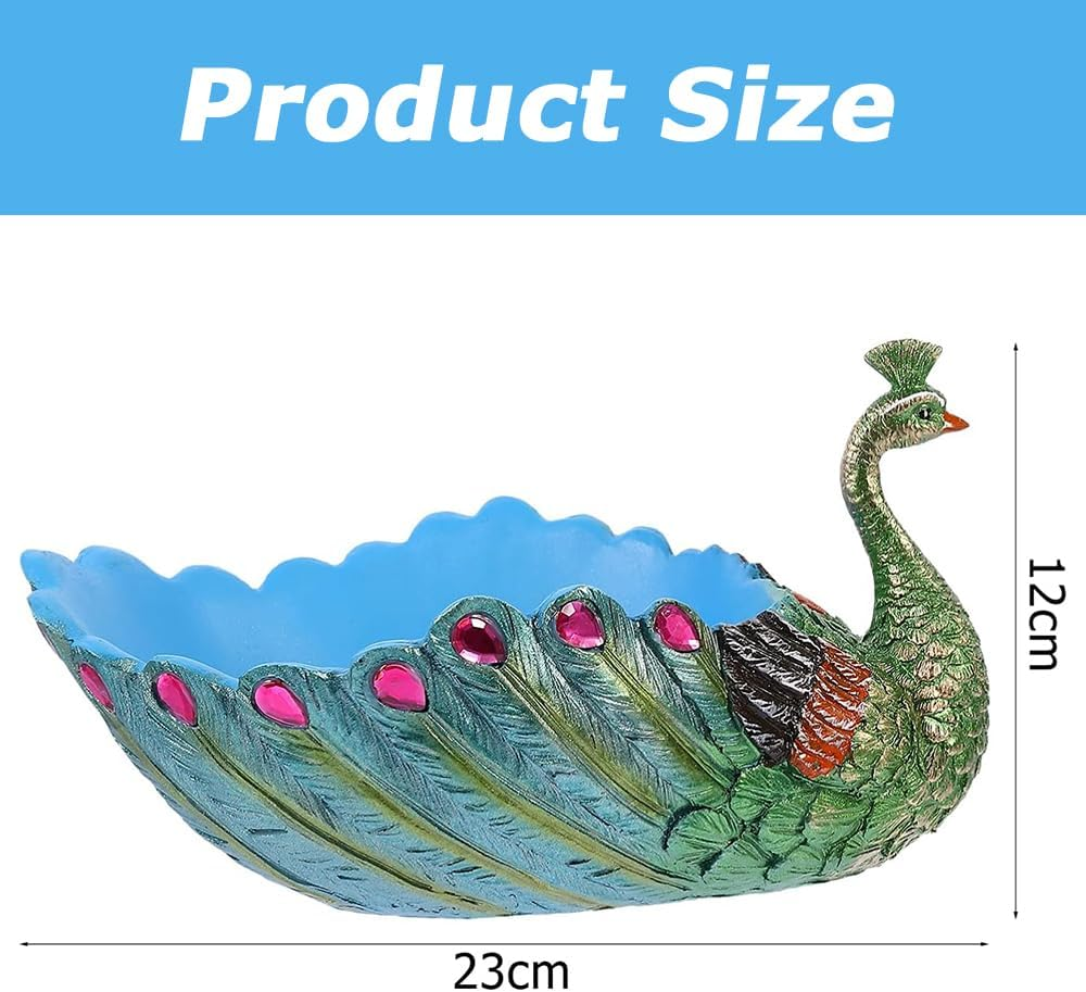 Peacock Flower Pot,Succulents Planter,Plants Pot,Desktop Flowerpot,Resin Statuette,For Home Garden Office Desktop Decoration,With Hole,Shape of Peacock image number 6