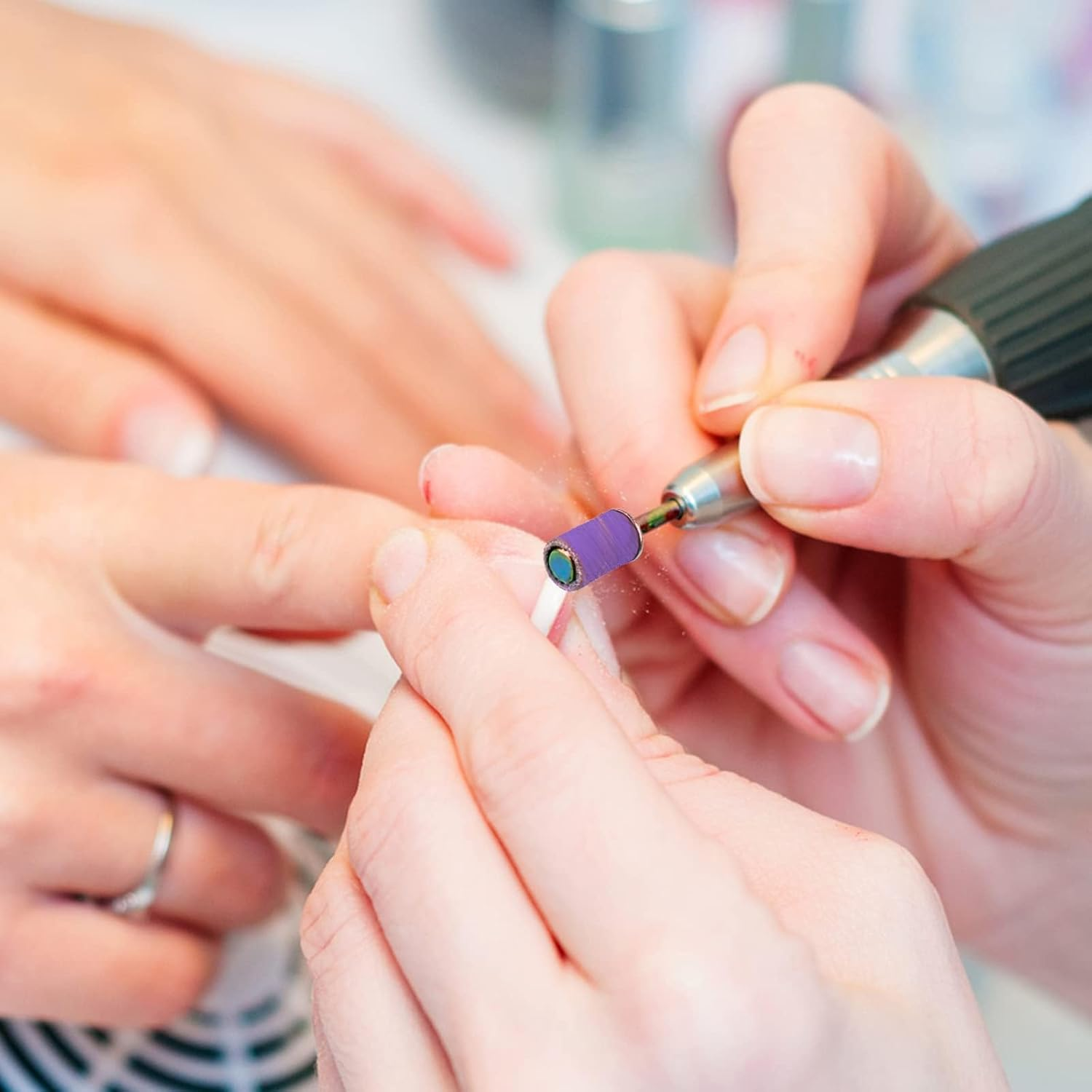 GOMRQING Sanding Bands for Nail Drill - 210 Pcs Coarse Fine #80#150#240 with 3/32" Mandrel Bit Boxed for Electric Nail Drill