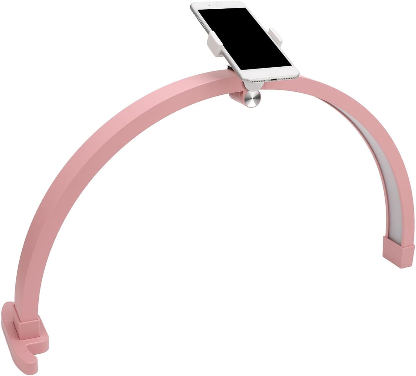 Half Moon Nail Desk Lamp, 22 Inch 20W 1500LM 3200 to 5600K Foldable Half Moon Light for Nail Desk with Phone Holder Touch Control LED Lash Light for Eyelash Extensions Tattoo (AU) image number 2