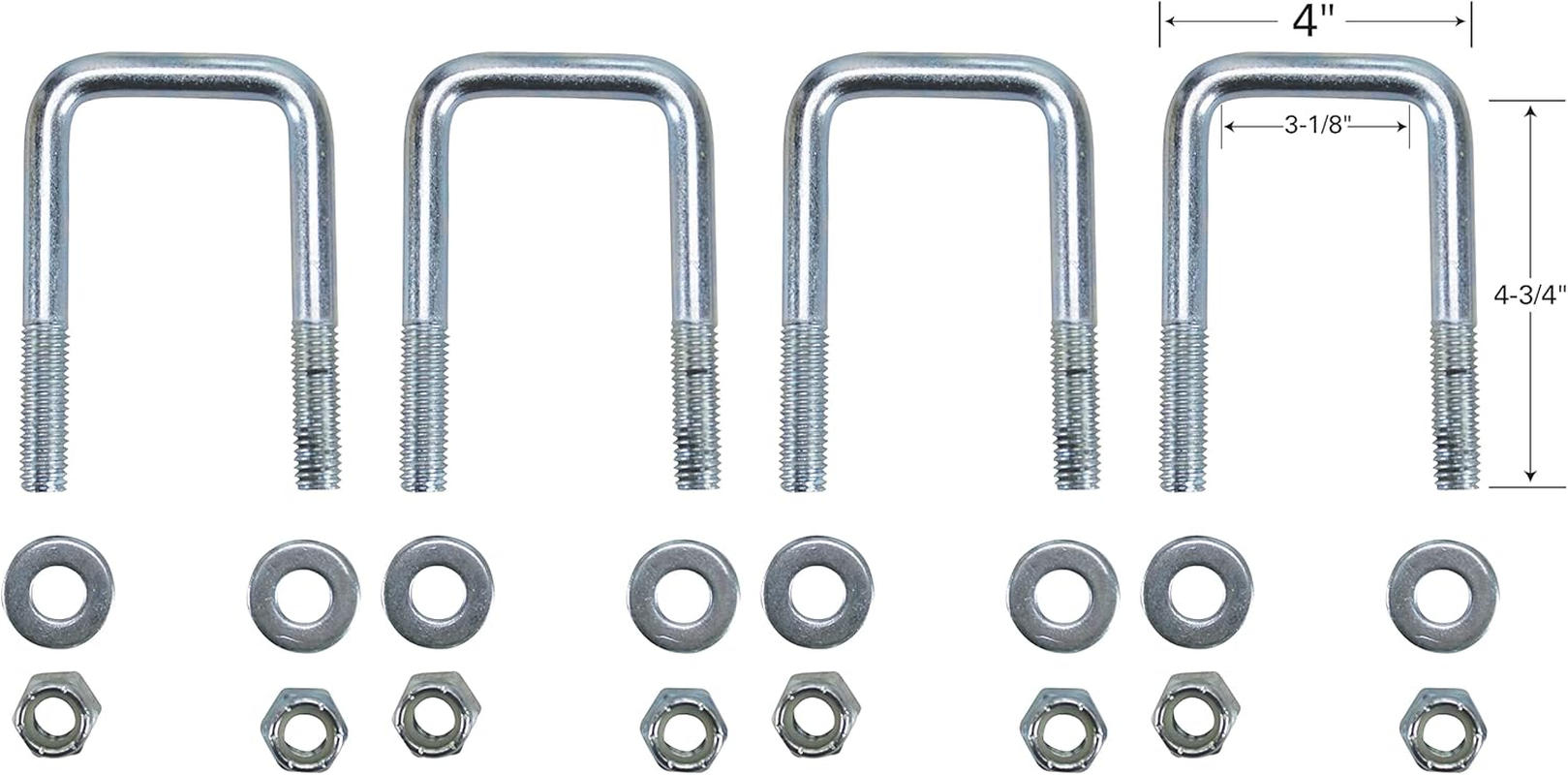 Extreme Max 3005.3787 Heavy-Duty 30" Pontoon Trailer Guide-Ons with Non-Marking Coating for 3" Trailer Frames - Includes 2 Guide-Ons