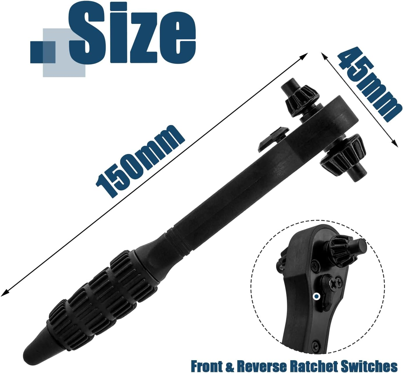 Bestgle 2 in 1 Drill Chuck Ratchet Screwdriver Wrench Universal Ratchet Chuck Key Dual Use Drill Chuck Key Wrench Ratcheting Spanner 12.7Mm 17.5Mm Ratcheting Kit for Power Tools Accessories image number 5