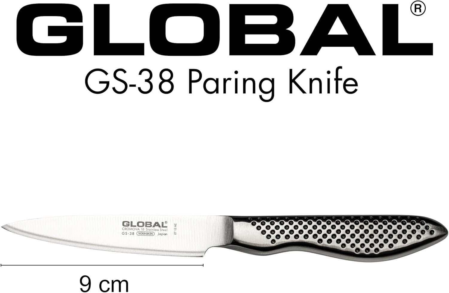 Global Cookware 3.5Paring Knife 1 Count (Pack of 1) Stainless Steel,Blue