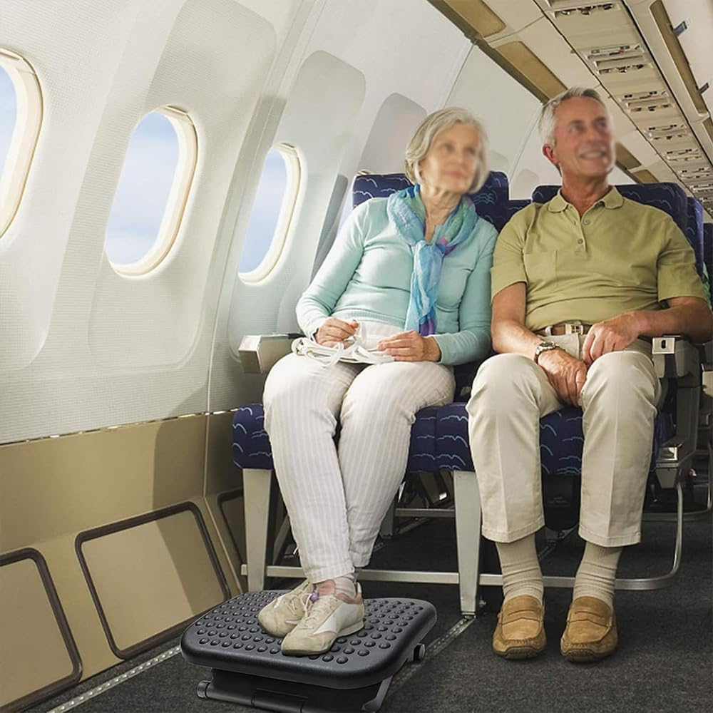 Adjustable under Desk Footrest,Ergonomic Foot Stool, Massage Foot Step,Tilting Footres,Office Pedal, for Improved Posture, Siatica and Orthopedic Relief image number 4