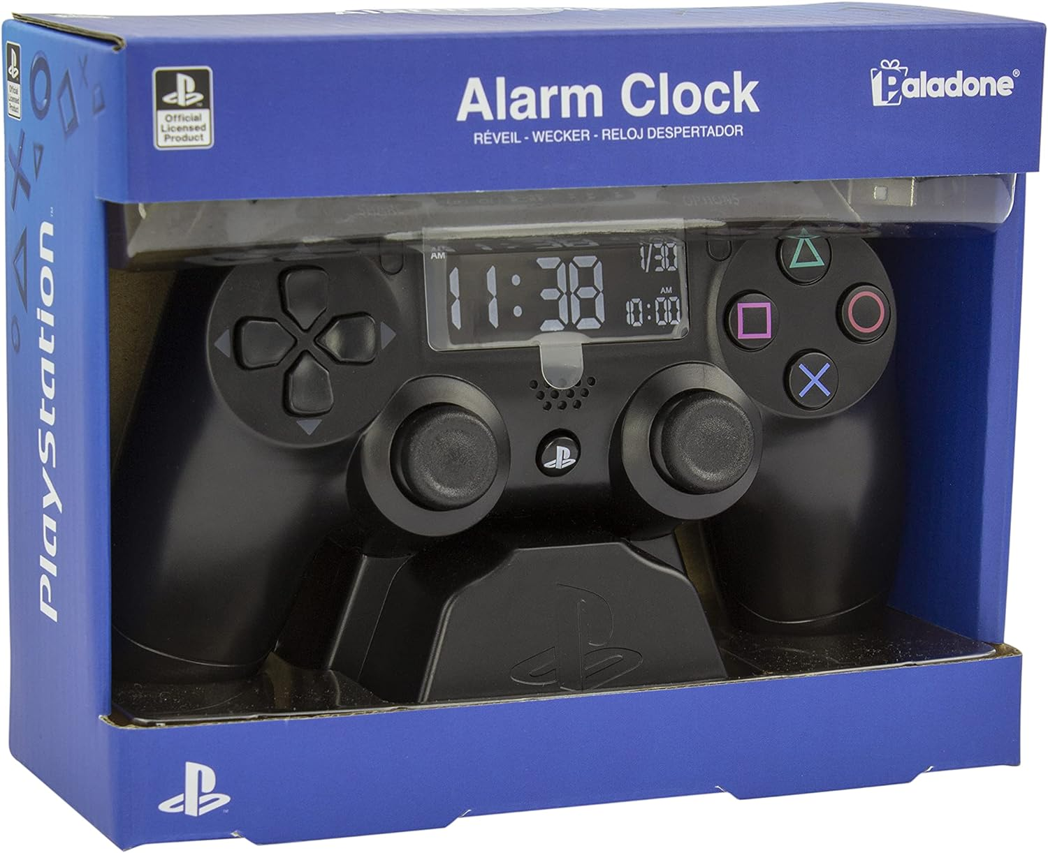 Paladone Playstation Alarm Clock &ndash; Officially Licensed Playstation USB Powered Clock, PS5 Controller Digital Gaming Alarm for Bedroom or Desk, Present for Gamers and Collectors image number 2