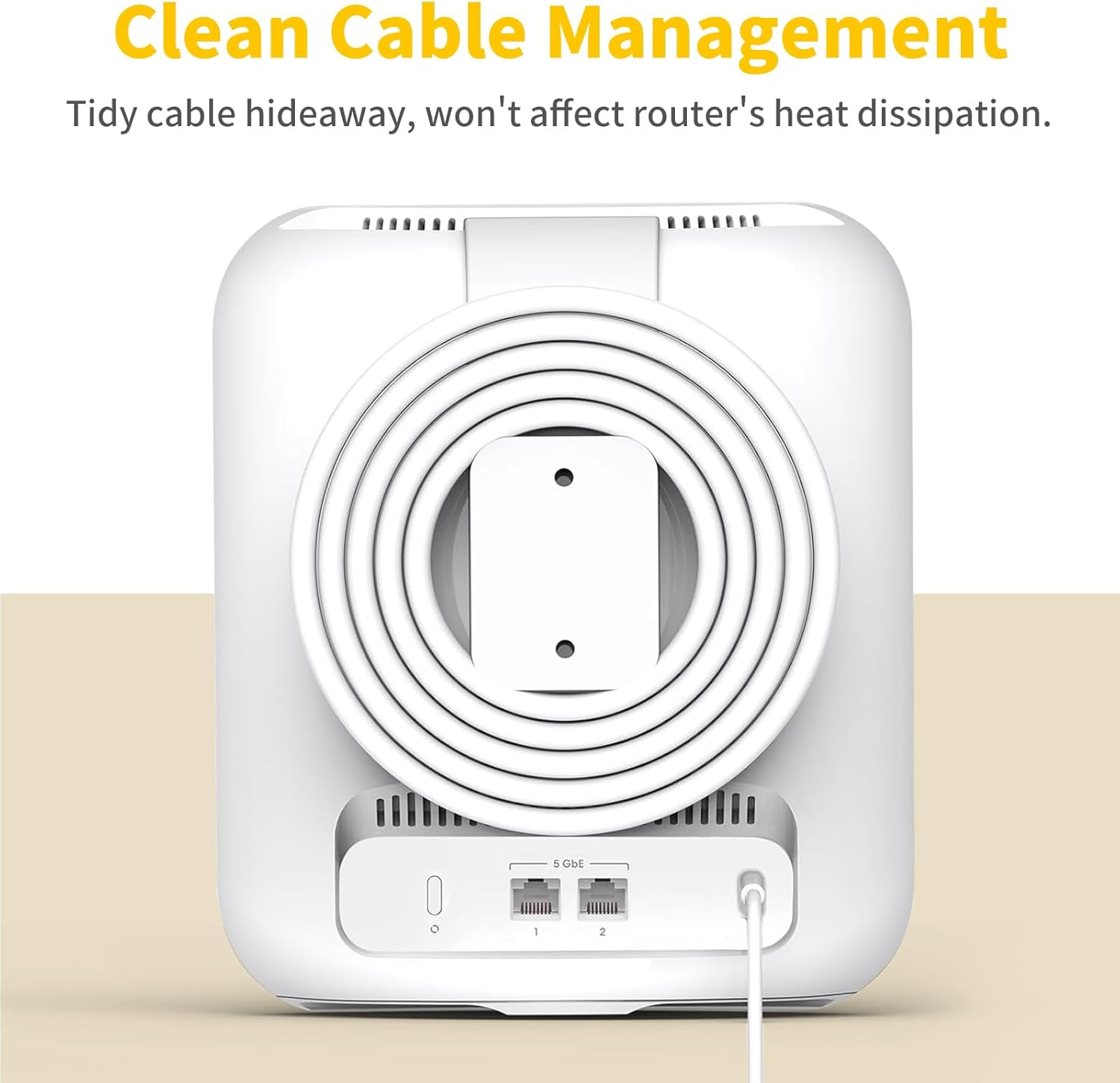 Dunear Eero Pro 7 Wall Mount Bracket (3-Pack), Sturdy ABS Holder with Cable Management, Compatible with Eero Pro 7 Tri-Band Mesh Wi-Fi 7 Router, Space Saving & Easy Installation image number 4