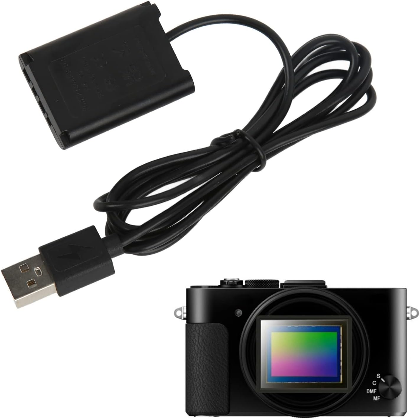 Camera Dummy Battery Power Adapter for ZV 1, DSC RX1, RX1R, RX100 II III IV V VI VII,M2 M3 M4 M5 M6, B M7, HX50 90 300,WX300 350 500 Digital Cameras image number 5