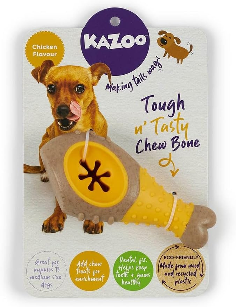 Kazoo Tough N' Tasty Chicken Chew Bone Dog Chew Toy