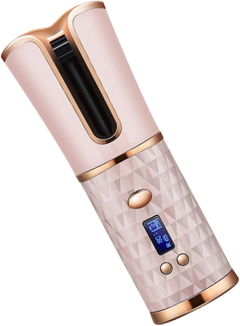 FOMIYES Hair Curling Tool Cordless Rechargeable Hair Curler Ceramic Coating for Damage Heat Automatic Winding Time Temperature Control for Travel image number 3