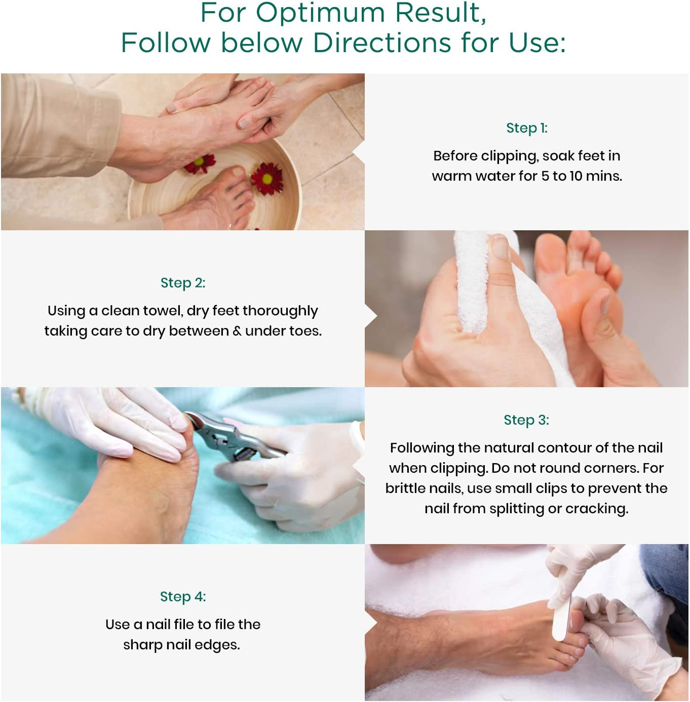 Blizzard Nail Clippers for Men with Thick or Ingrown Toenails Blizzard Podiatrist Toenail Clipper Set German Forged 5.5 Inch Heavy Duty Nail Cutter Straight Head Smooth Handles - Hospital Grade