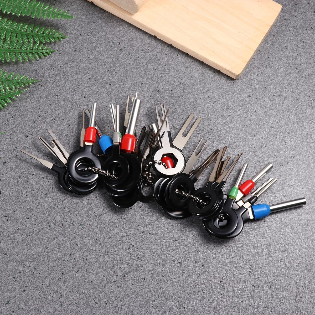 CVUTOVO 39Pcs Car Terminal Removal Tool with Connector Pin Release Puller Metal Plastic Construction Easy Wire Harness Repair for Automotive Electrical Crimp Connector Maintenance image number 2