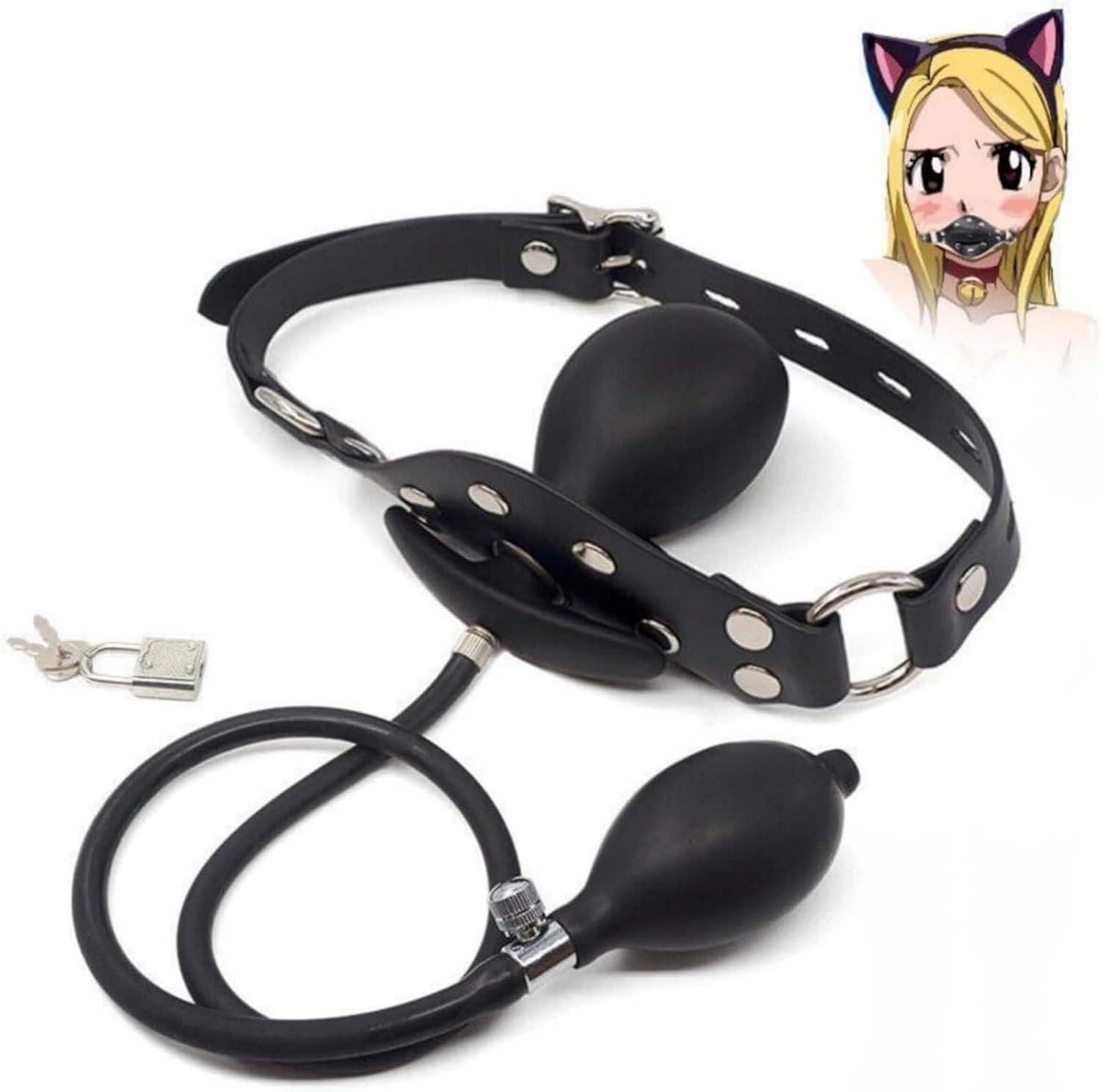 Inflatable Silicon Huge Big Plug Pump Expandable Super Huge Open Mouth Gag Inflatable Expandable Pump Big Plug Open Mouth Oral Silicone Gag Bondage BDSM for Adult Sex Toys image number 2