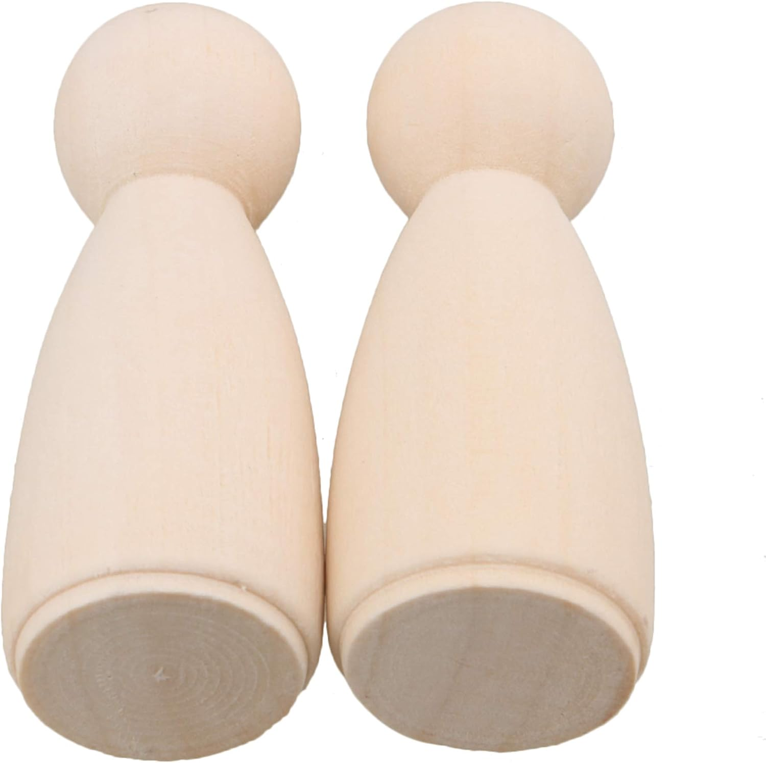 BQLZR 65X25Mm Blank Female Wooden People Peg Doll Body for Arts Crafts and Painted Wedding Cake DIY Pack of 10 image number 1