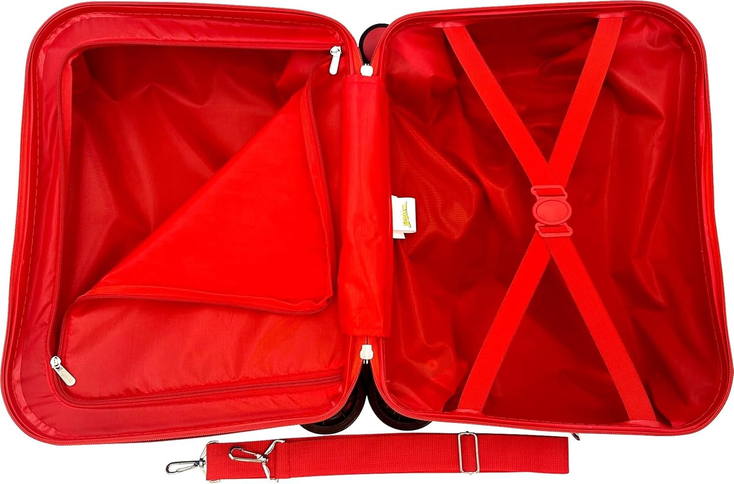 Fast Forward Ride-On 18" Suitcase for Kids/Towing Toddler Carry-On Luggage with Wheels, Multicoloured, L, Cars image number 2