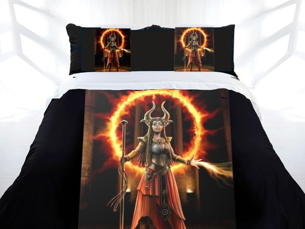 Anne Stokes Quilt Cover Set - Elemental Magic Fire (Single) image number 2