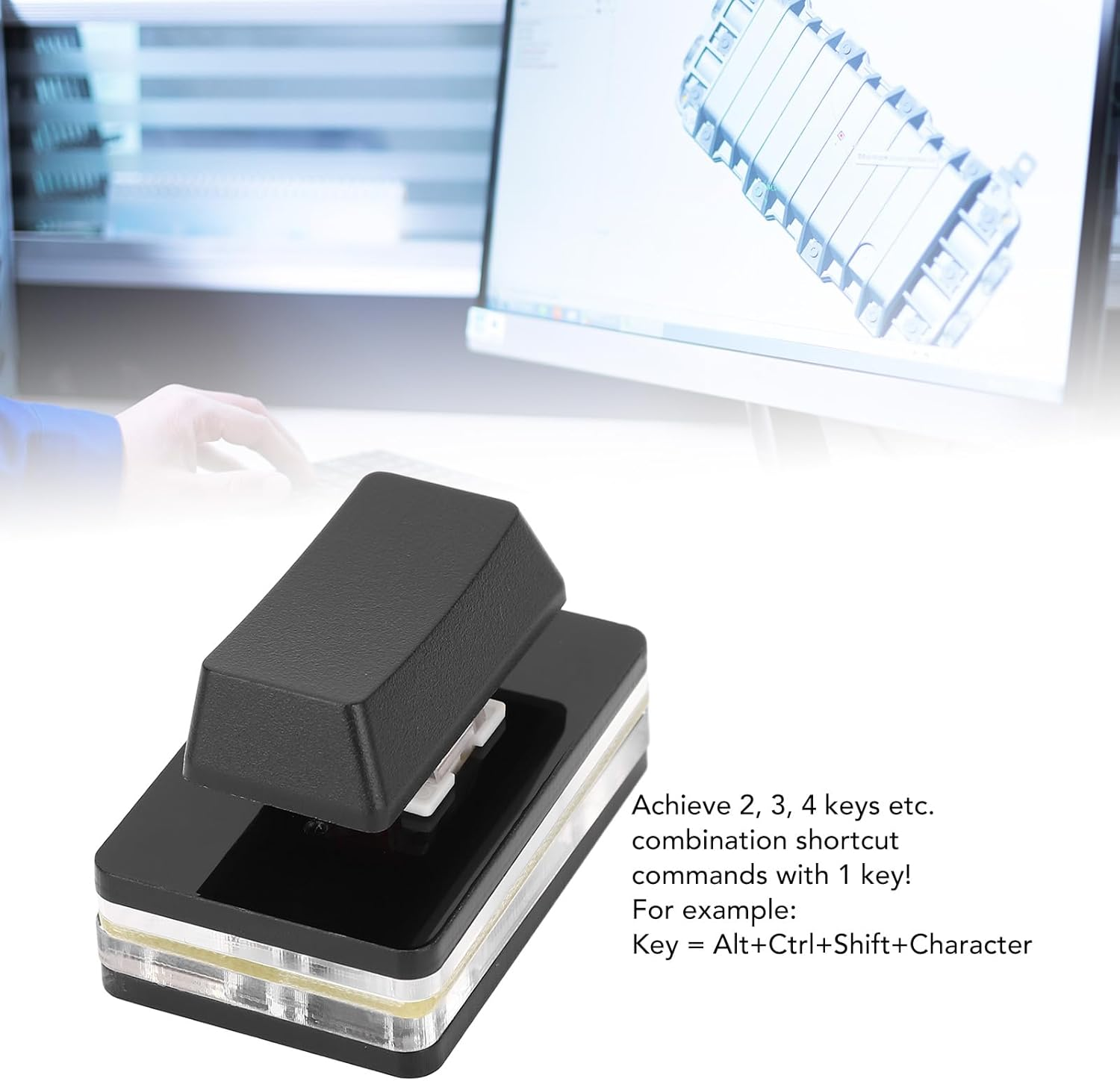 Programmable Macro PC Keyboard, USB Single Keyboard, OSU Hot Swap RGB Gaming Keypad with Red Switch, Type C Wired User Defined Single Buttons Mechanical Keyboard for Linux for OS