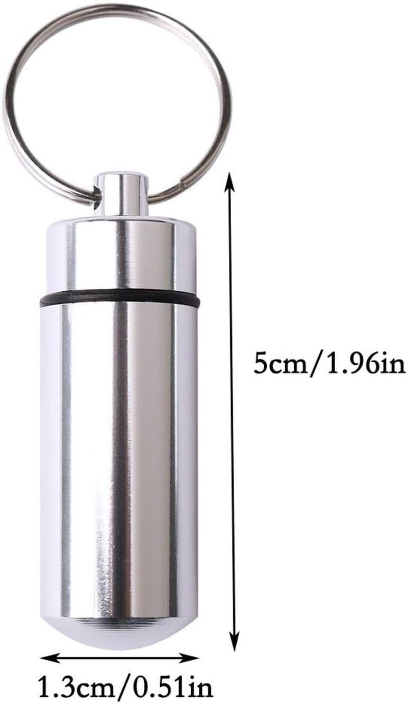 12 Pieces Aluminum Pill Box, Betterjonny 7 Colors Waterproof Portable Pill Case Bottle Container Travel Medicine Pill Holderfor Outdoor Sports image number 3