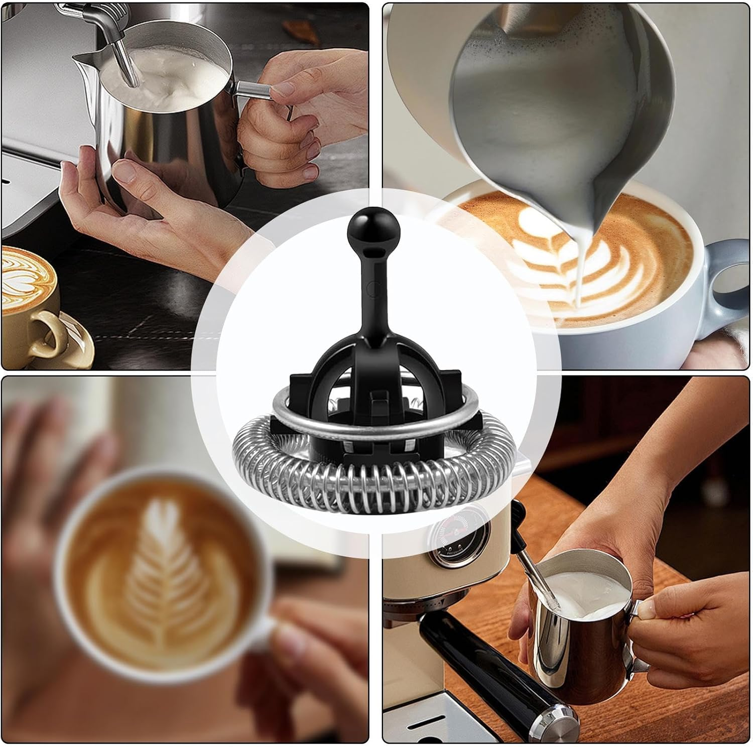 Milk Frother Parts, Espressos Blender Replacement, Coffee Machine Whisk Spare Parts for Nespressos, Whisk 3/4, Blender Replacement for Coffee Tea image number 5