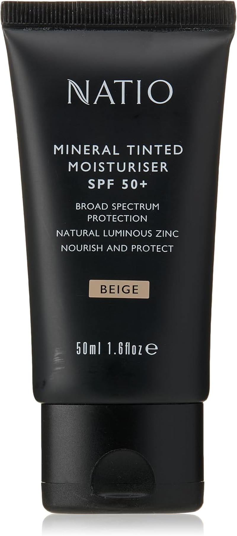 Mineral Tinted Moisturiser SPF 50+ - Beige 50G - Vegan Luminous Tinted Moisturiser - Made in Australia image number 1