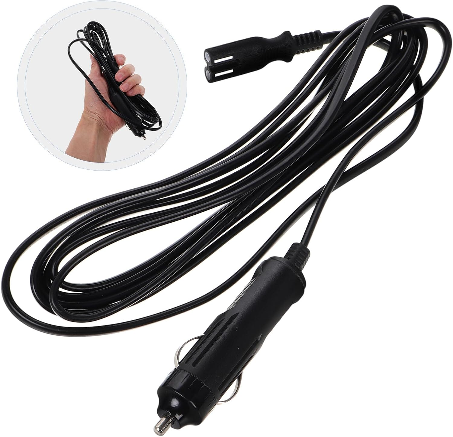 INOOMP Car Refrigerator Power Supply Cord with Overload Protection Portable Car Fridge Charger Cable for Automotive Use Replacement Power Adapter for Cooler Box and Camp Fridge image number 2