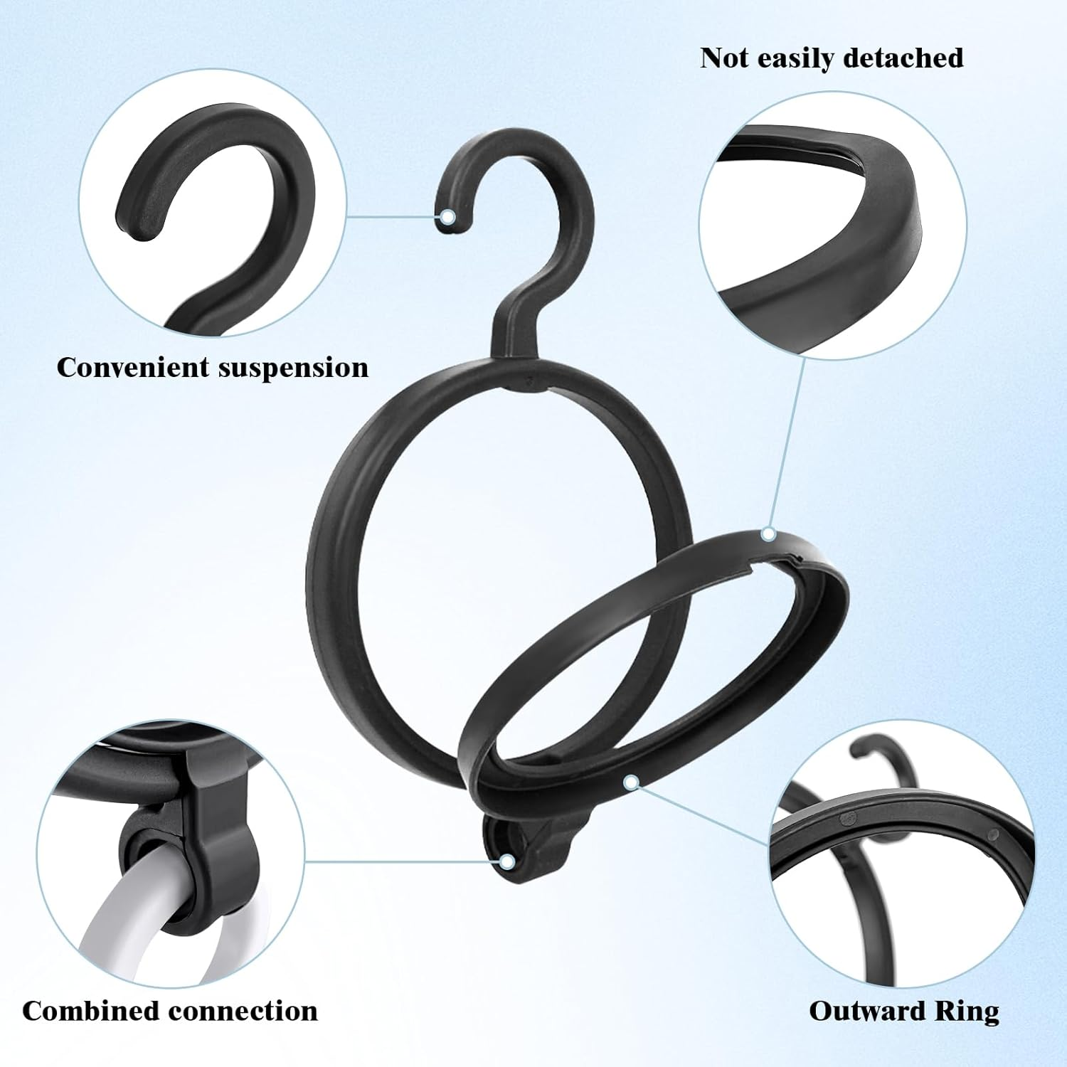 LUOKER 4-In-1 Wig Holder & Stands, Portable Hanger for Multiple Wigs, Stackable, Perfect for Travel & Outdoor Use image number 1