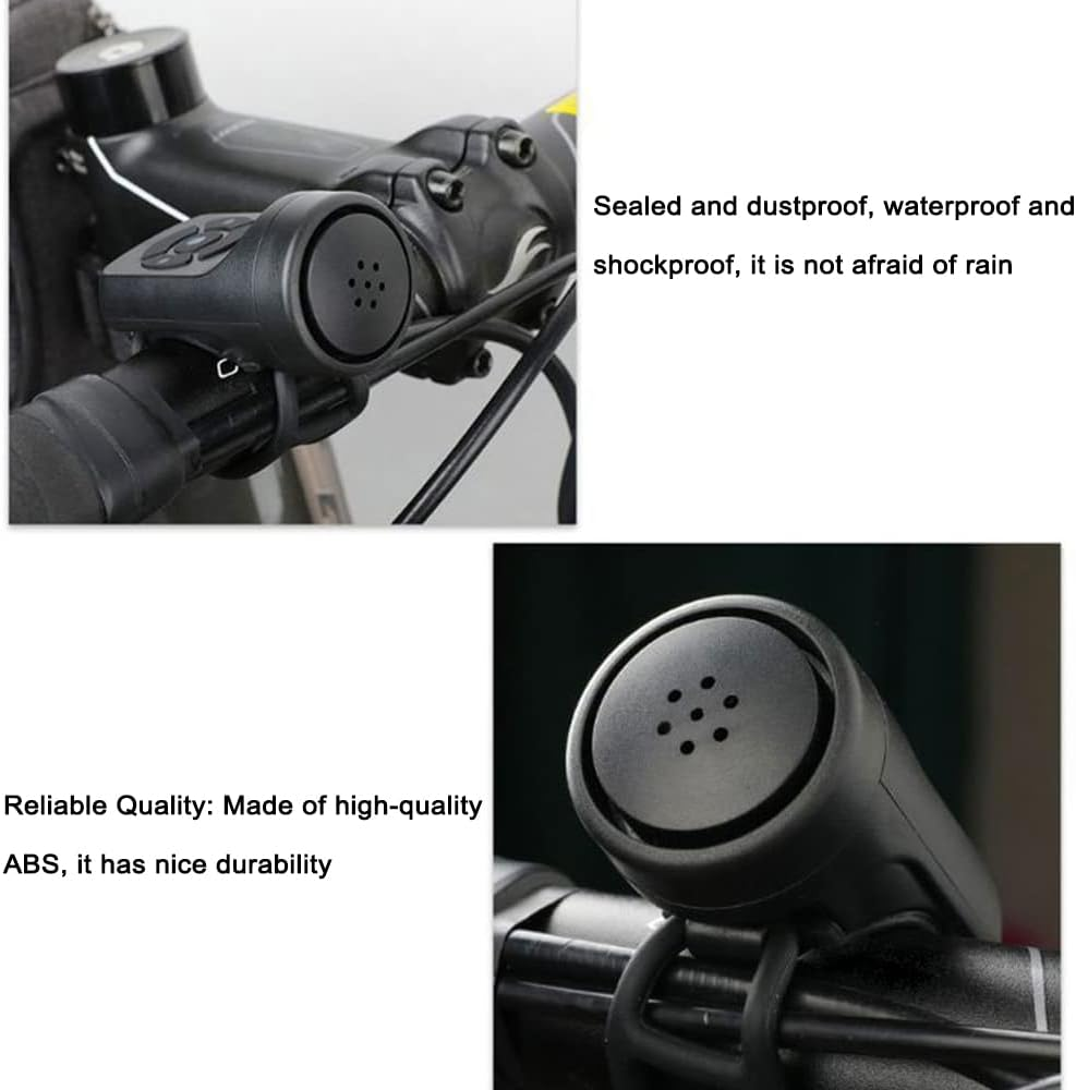 Bike Bell 120Db Loud Electric Bike Horn Rechargeable Bicycle Anti-Theft Alarm Waterproof with 4 Sound Modes for Mountain Bike Road Bike image number 4