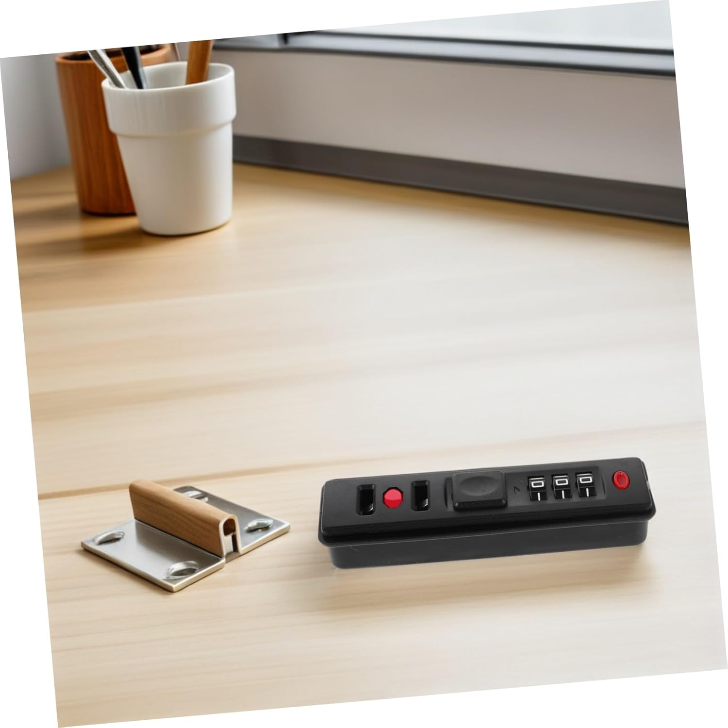 LRXIYODE Heavy Duty Combination Lock for Luggage Suitcases Password Padlock with Resettable Code Secure Travel Lock for Backpacks Business Trips and Family Vacations Sleek Black Design image number 4