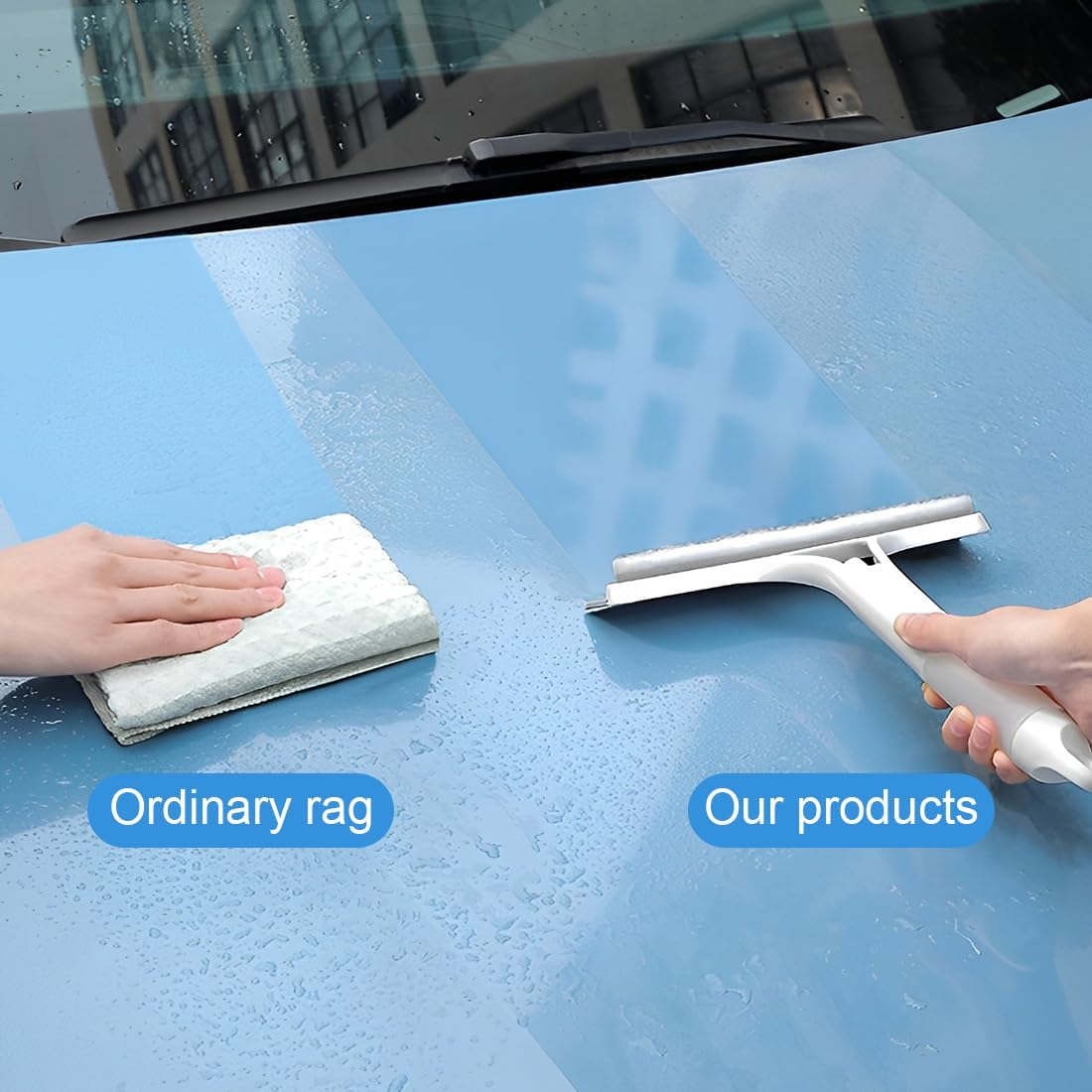 Raclette Douche with Hooks, Bathroom and Raclette Vitre, Window and Mirror Squeegee, Raclette De Douche, Plastic Window Cleaner for Mirrors, Bathroom Windows, Floor, Glass image number 5