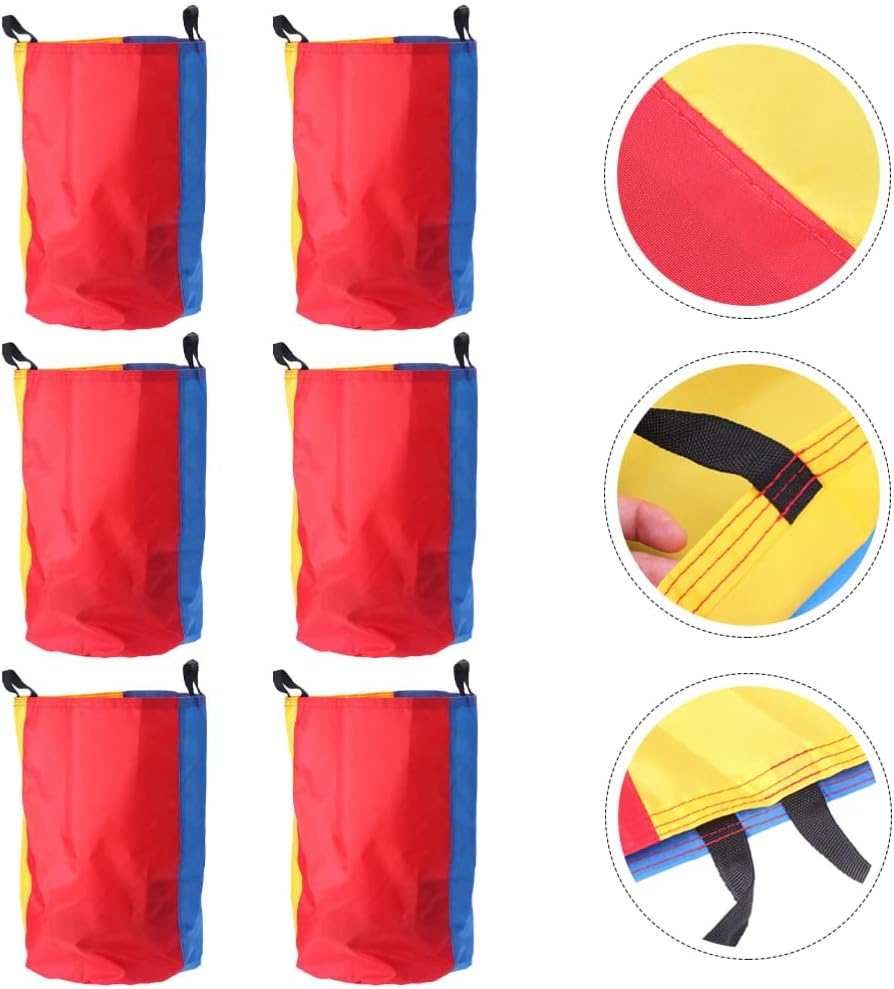 STOBOK 6Pcs Sack Race Bags Outdoor Games for Kids Potato Sack Race Bags for 3- Legged Relay Race Outdoor Party Activities ( Assorted Color ) image number 6