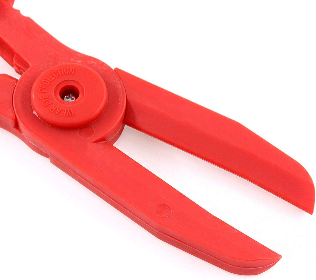 Swpeet 3Pcs Red Line Clamps Flexible Hose Clamps Pliers Kit, Hose Pinch off Pliers Set Line Clamps for Brake, Fuel, Coolant Hoses, Most Flexible 15Mm, 20Mm and 25Mm Hoses image number 6